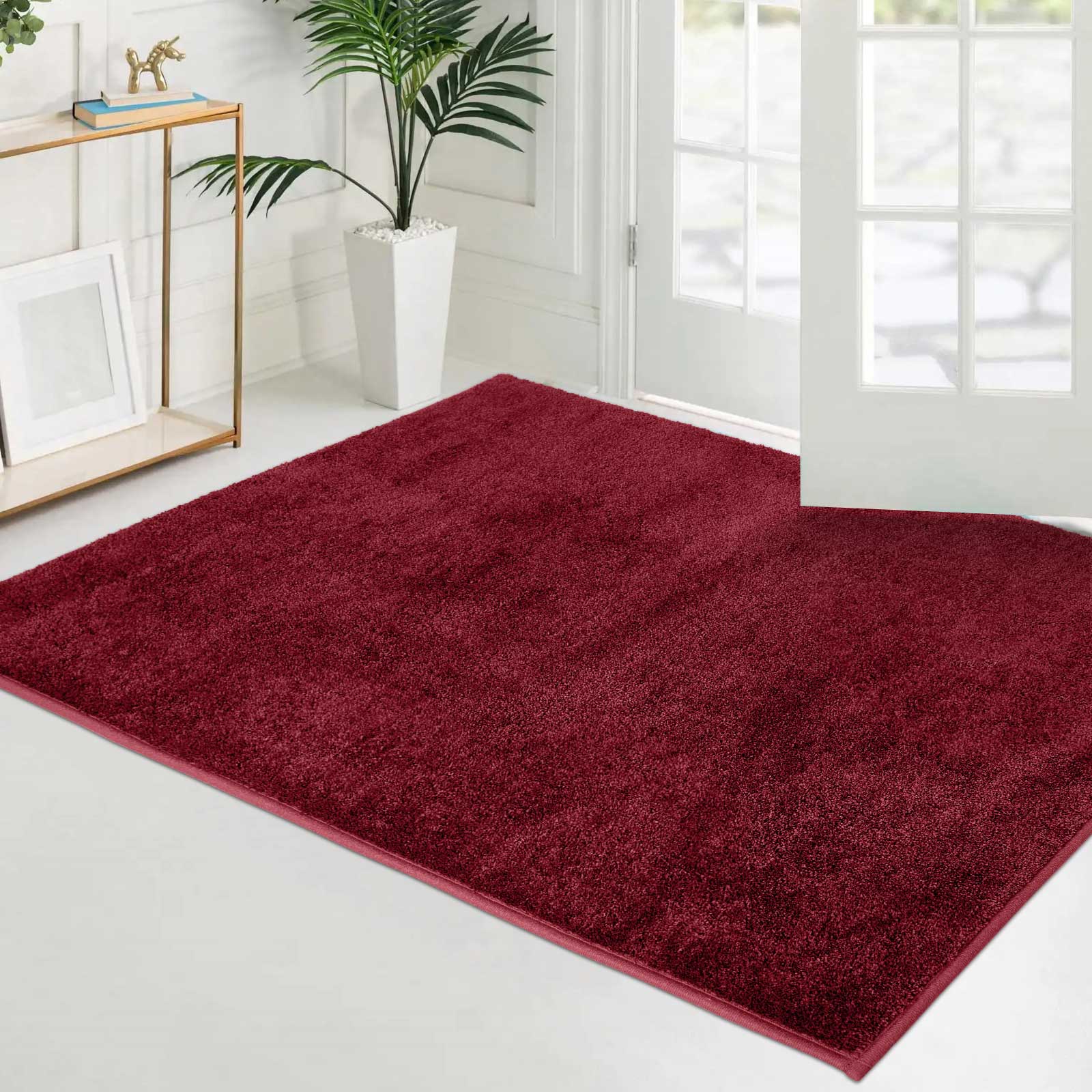 Machine Washable Solid Dirt Trapper Door Mat