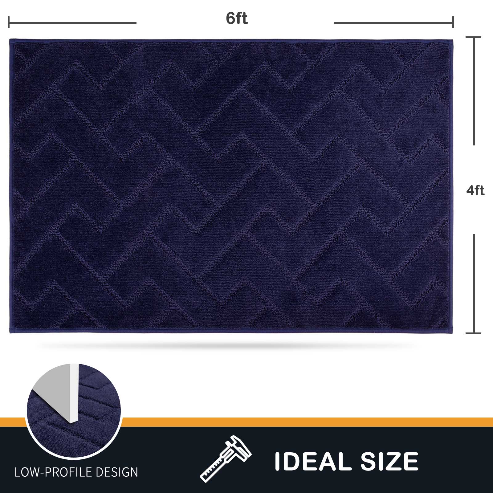 Machine Washable Chevron Dirt Trapper Door Mat