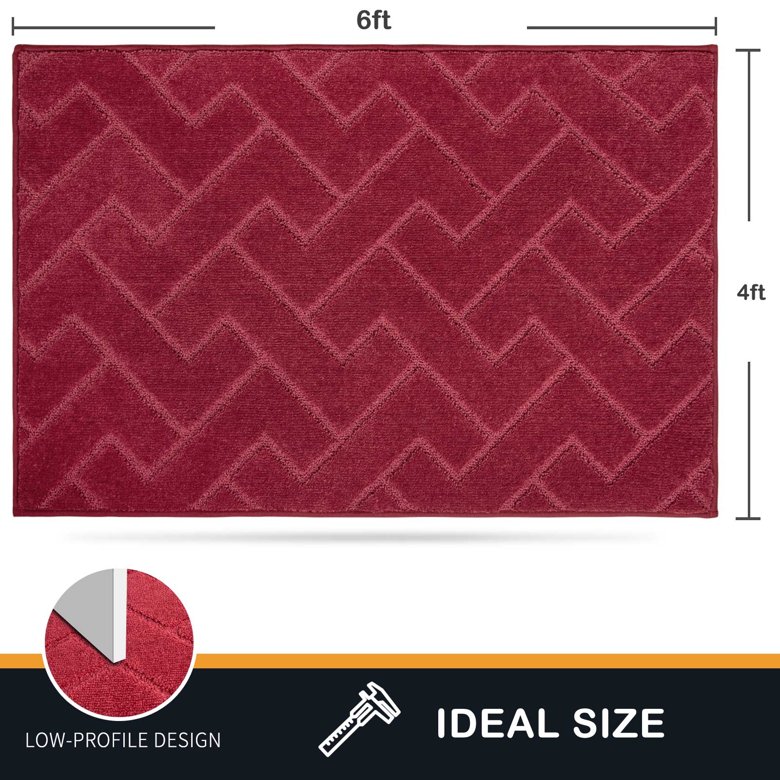 Machine Washable Chevron Dirt Trapper Door Mat