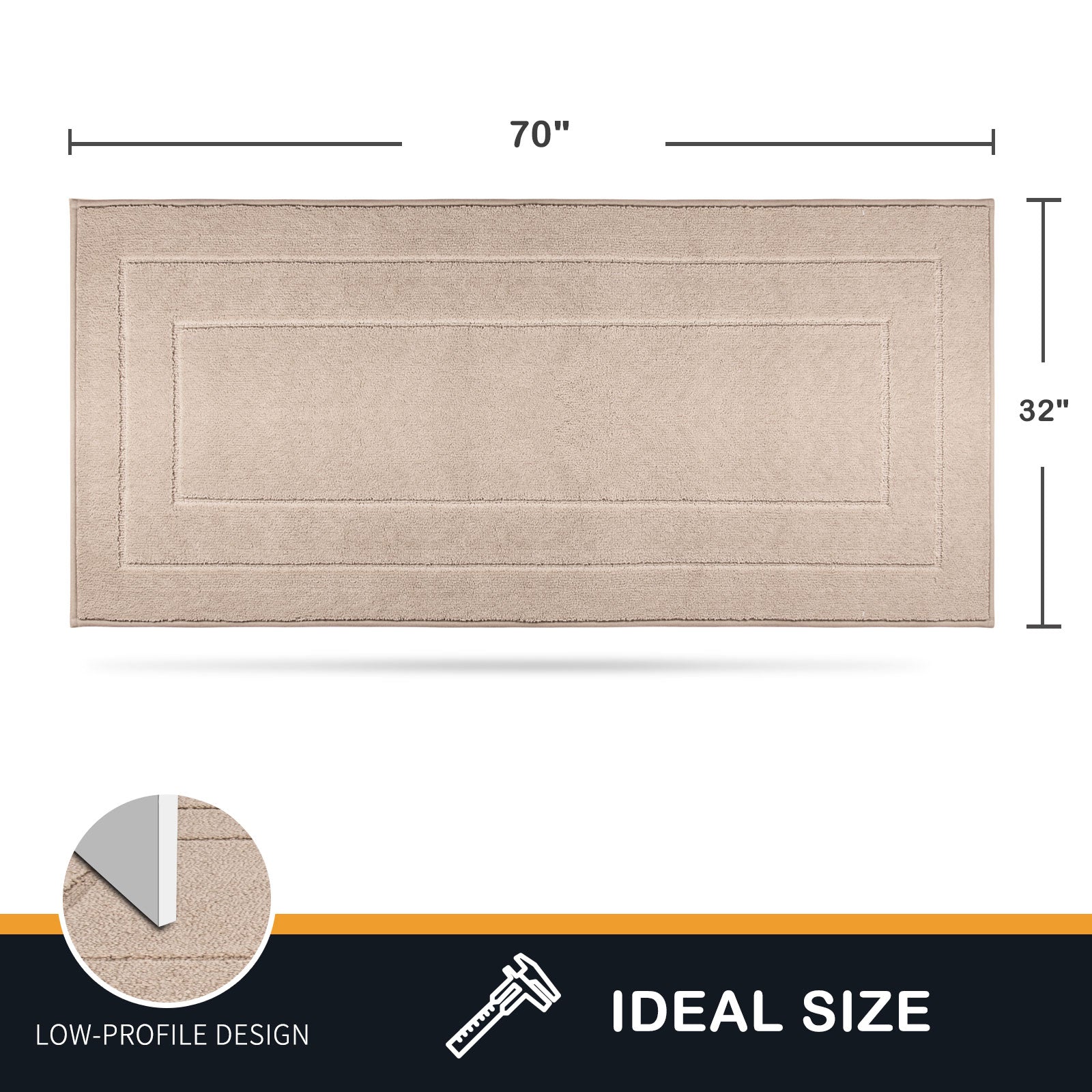 Machine Washable Bordered Dirt Trapper Door Mat