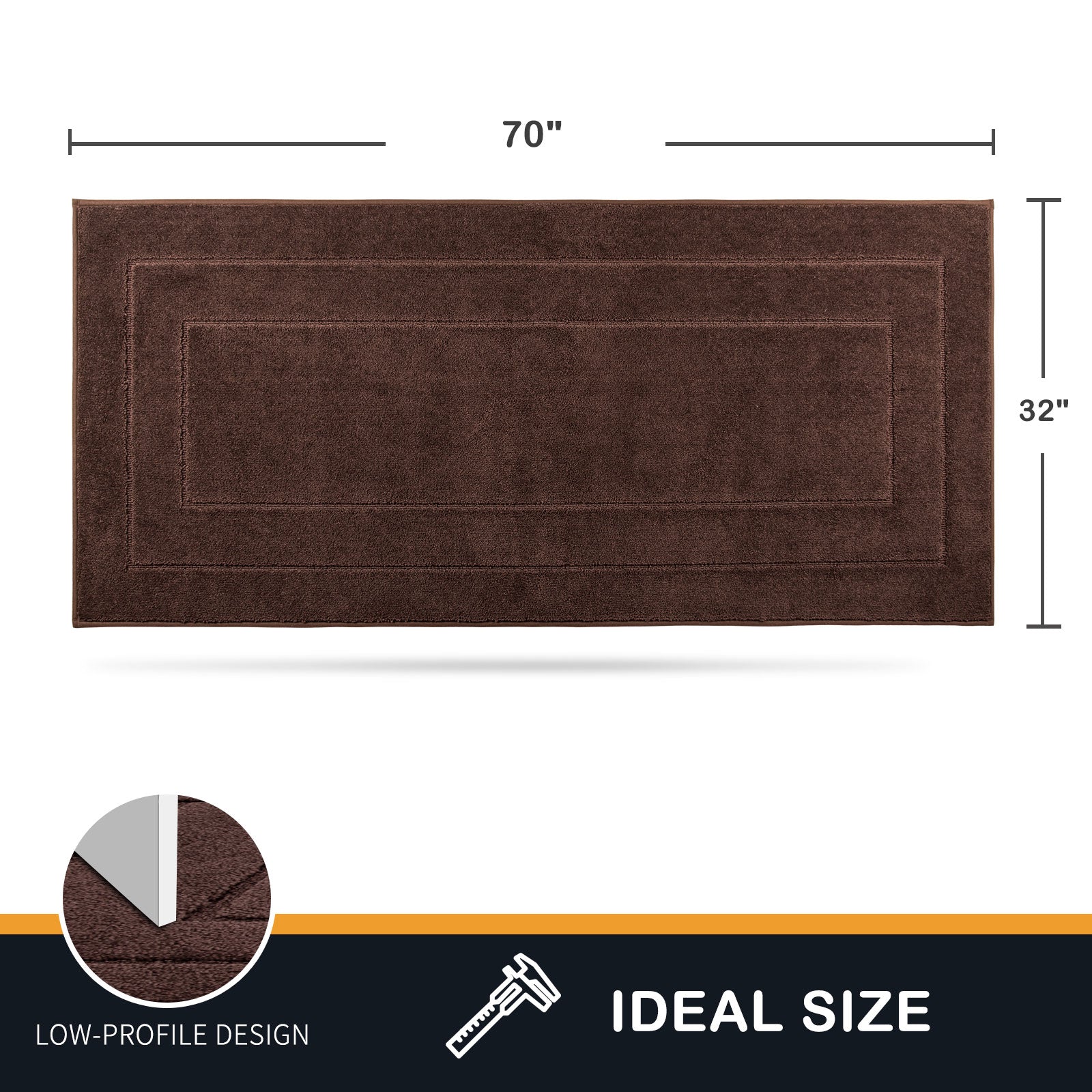 Machine Washable Bordered Dirt Trapper Door Mat