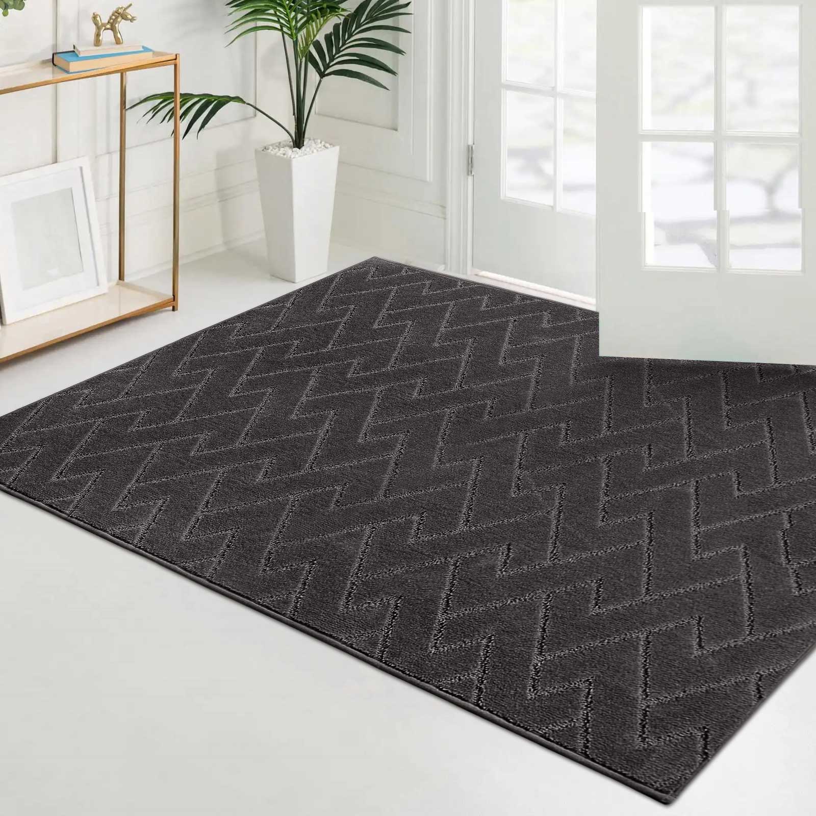 Machine Washable Chevron Dirt Trapper Door Mat