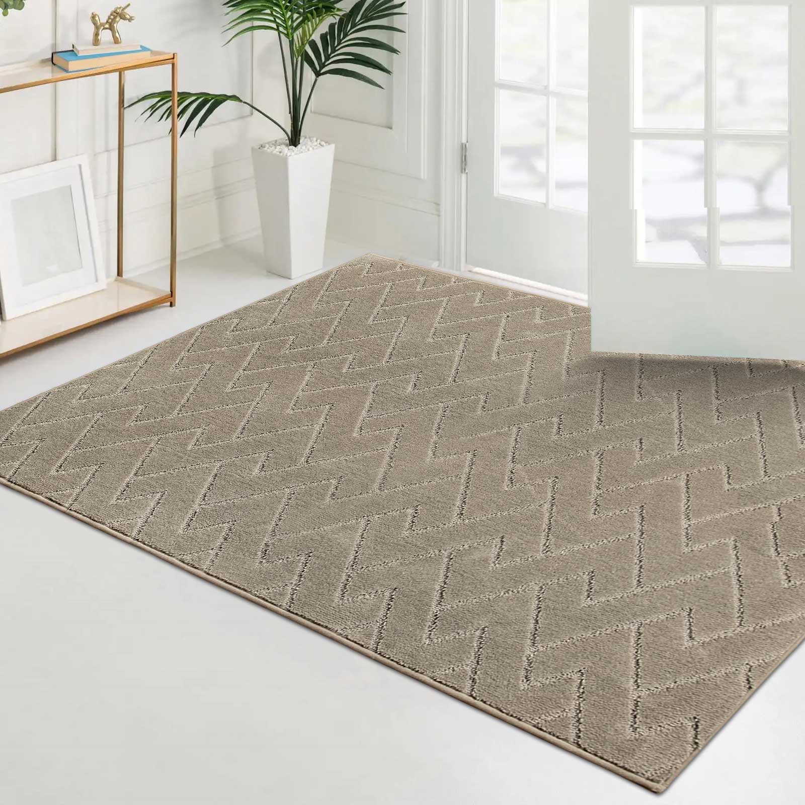 Machine Washable Chevron Dirt Trapper Door Mat