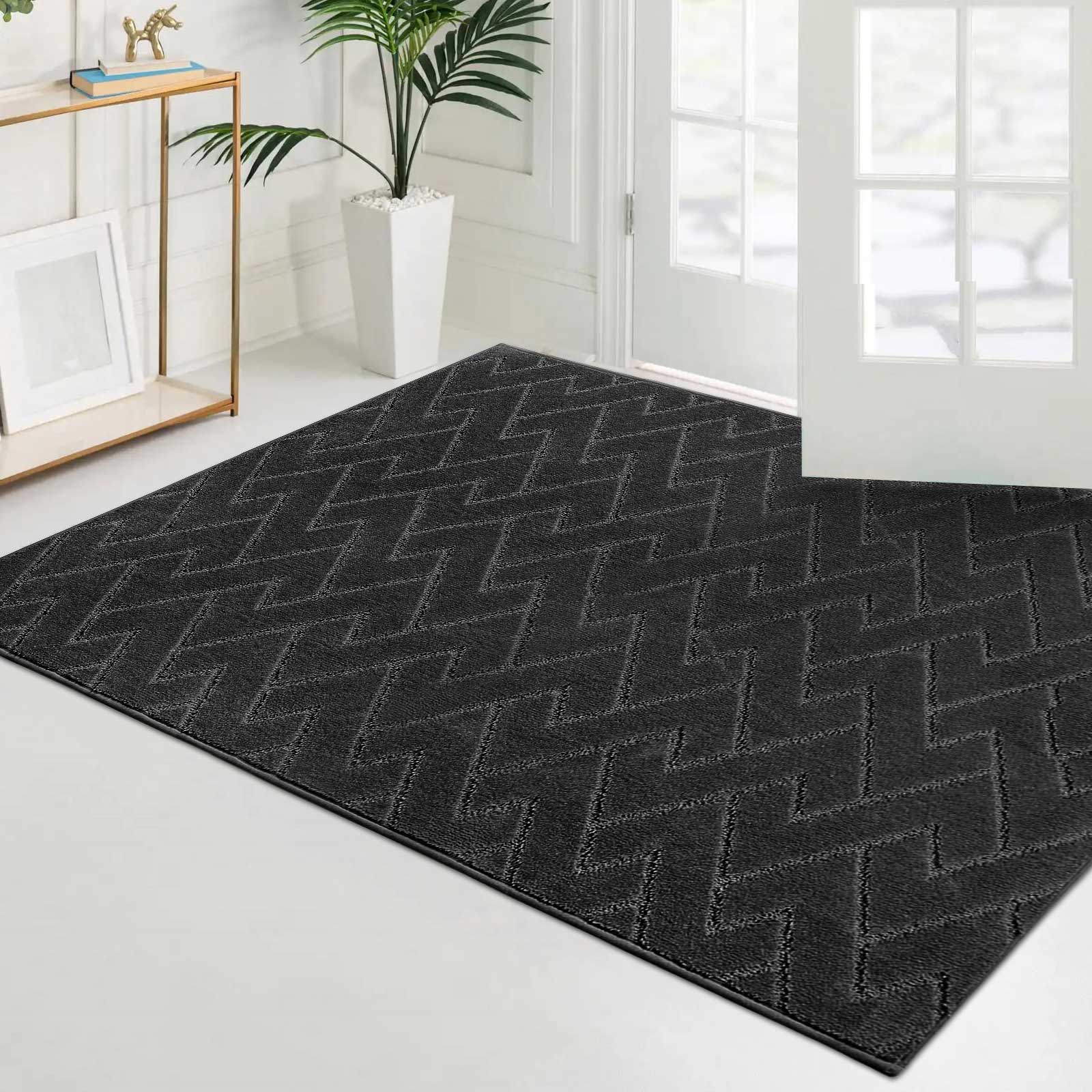 Machine Washable Chevron Dirt Trapper Door Mat