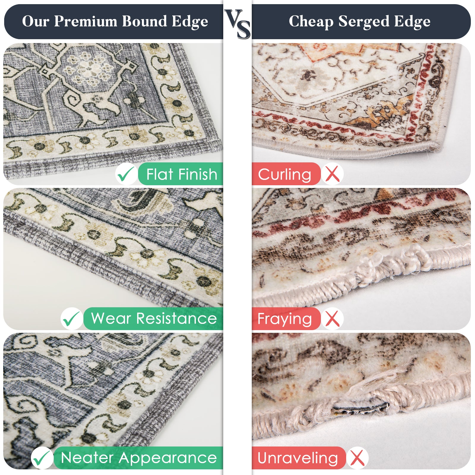 Machine Washable Farmhouse Boho Area Rug