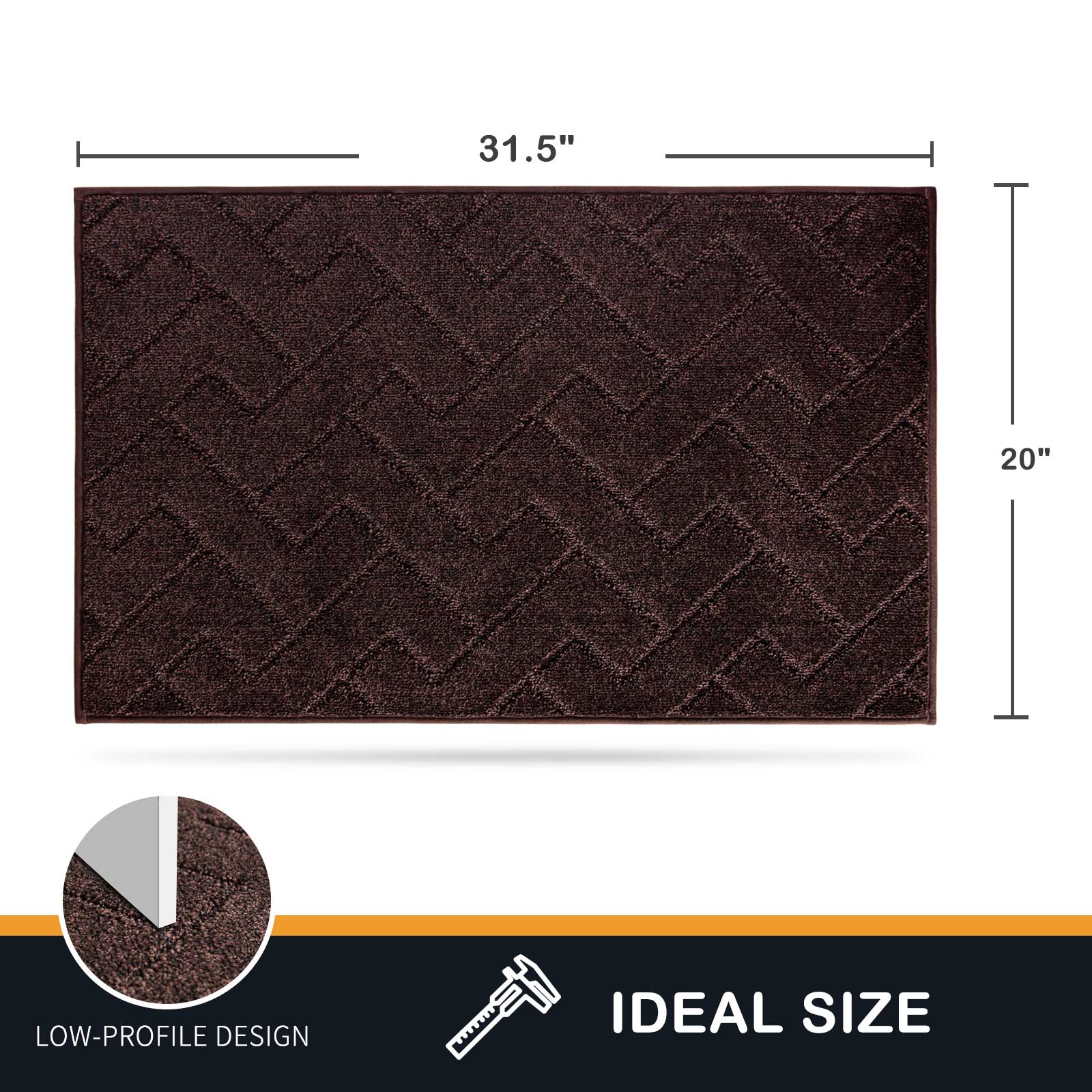 Machine Washable Chevron Dirt Trapper Door Mat