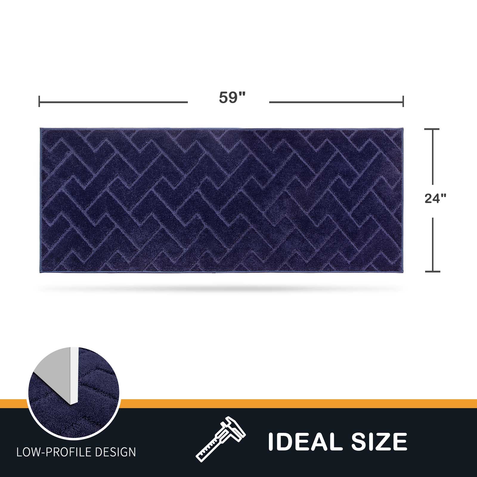 Machine Washable Chevron Dirt Trapper Door Mat