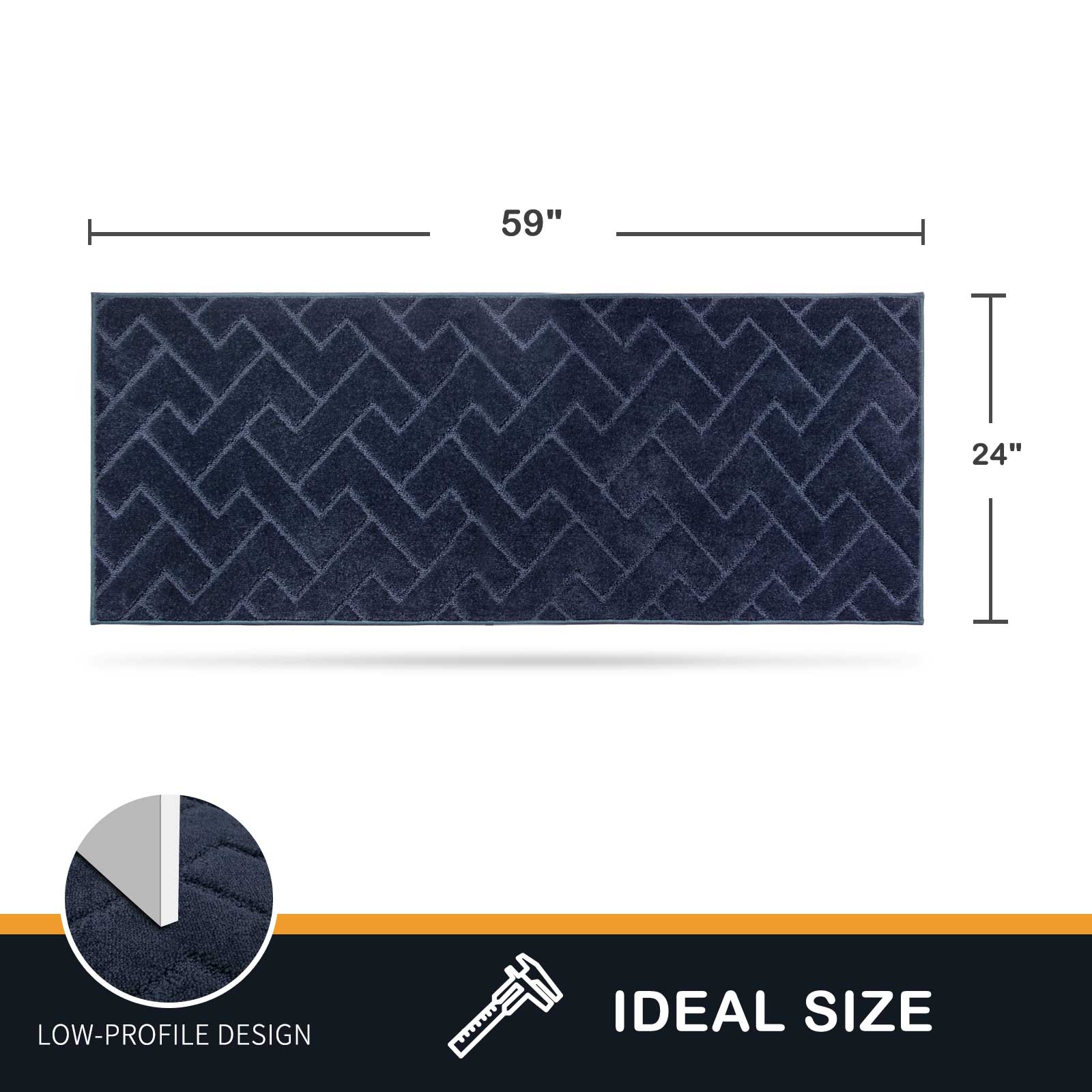 Machine Washable Chevron Dirt Trapper Door Mat