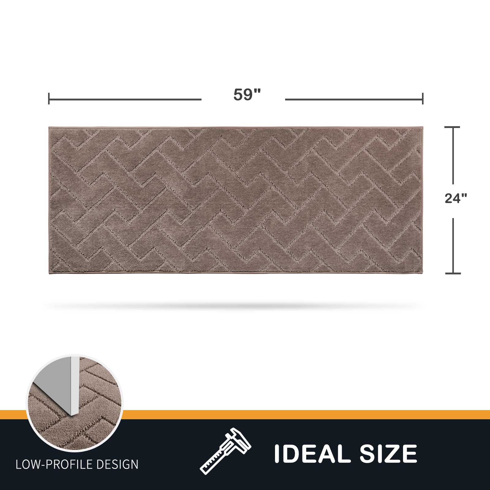 Machine Washable Chevron Dirt Trapper Door Mat