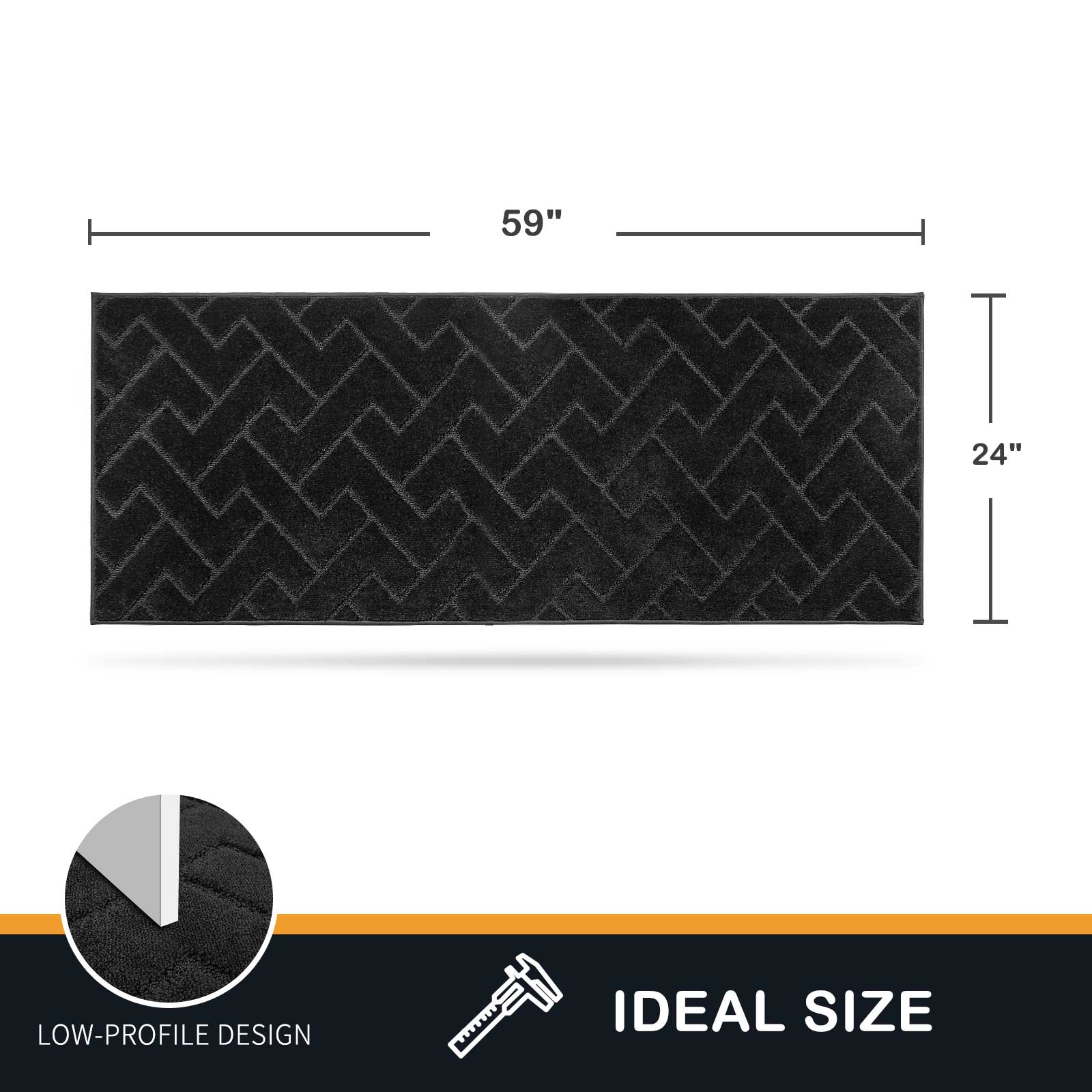 Machine Washable Chevron Dirt Trapper Door Mat