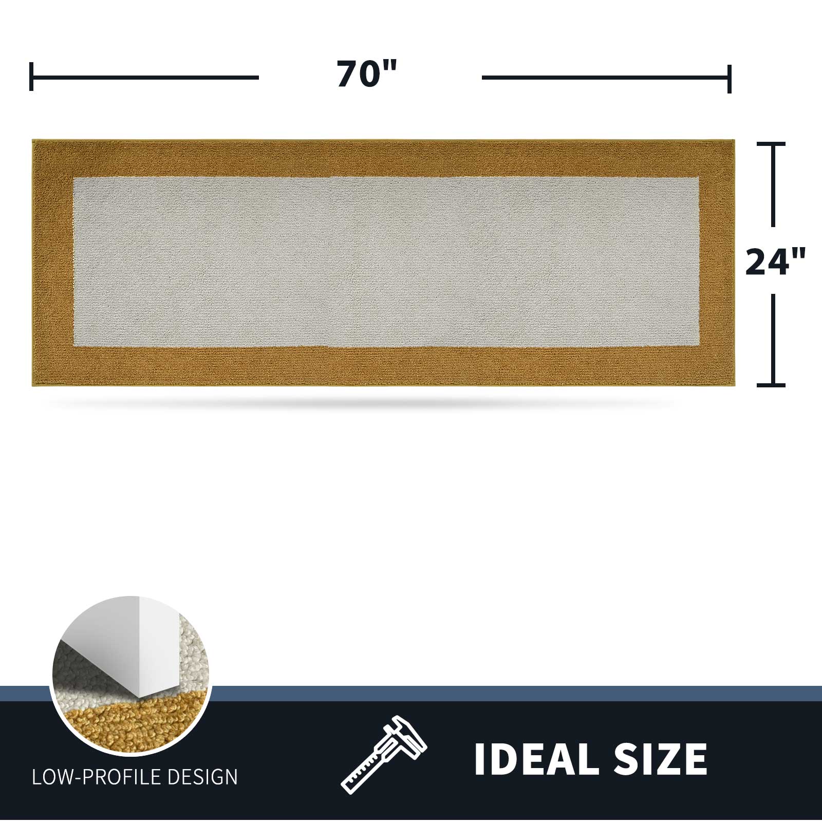 Machine Washable Bordered Dirt Trapper Door Mat
