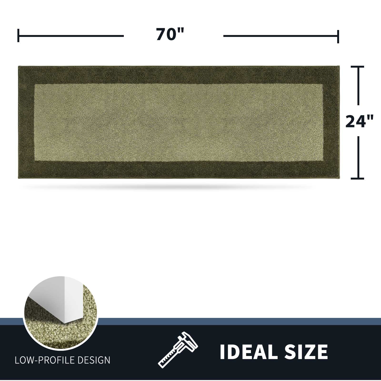 Machine Washable Bordered Dirt Trapper Door Mat