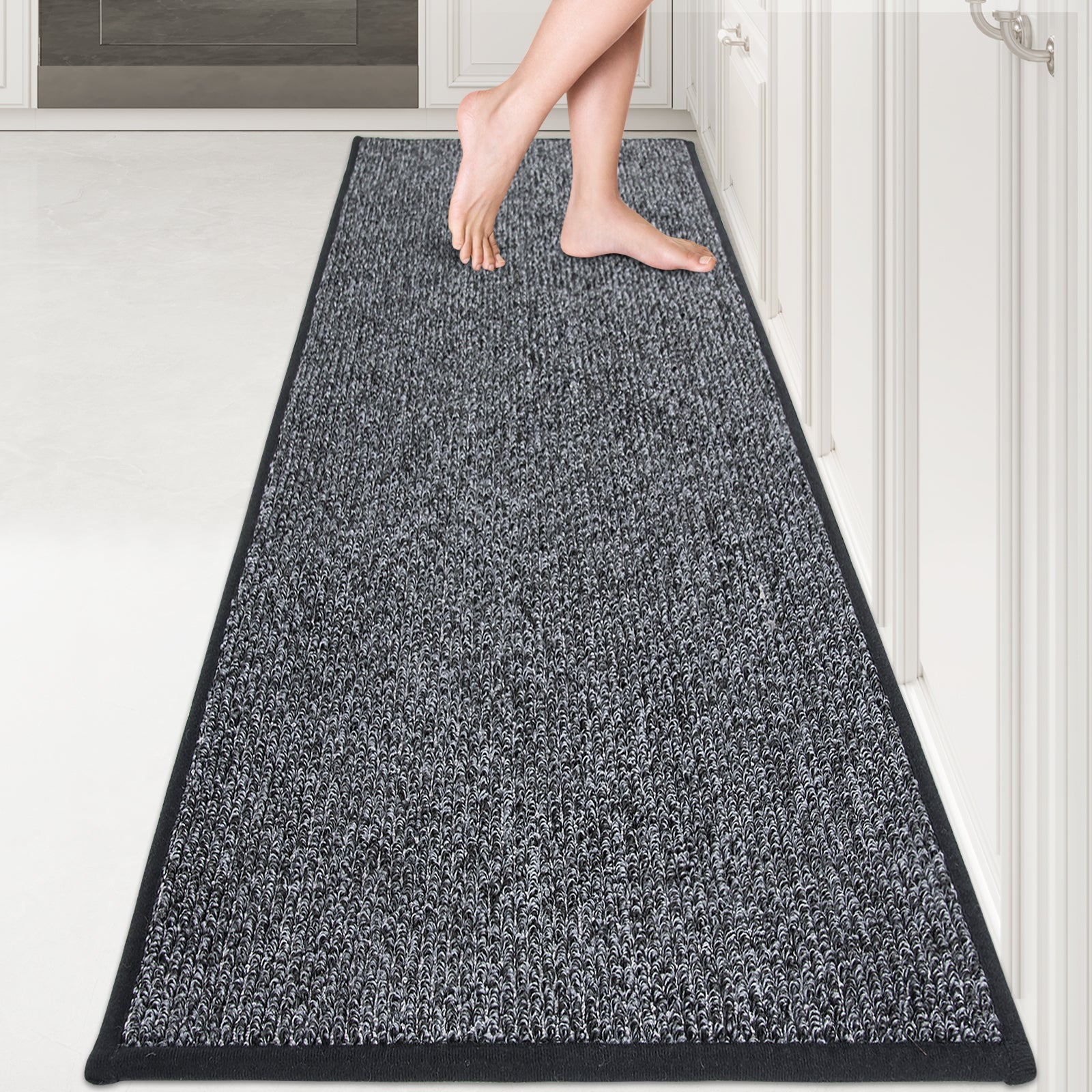 Machine Washable Solid Kitchen Rug