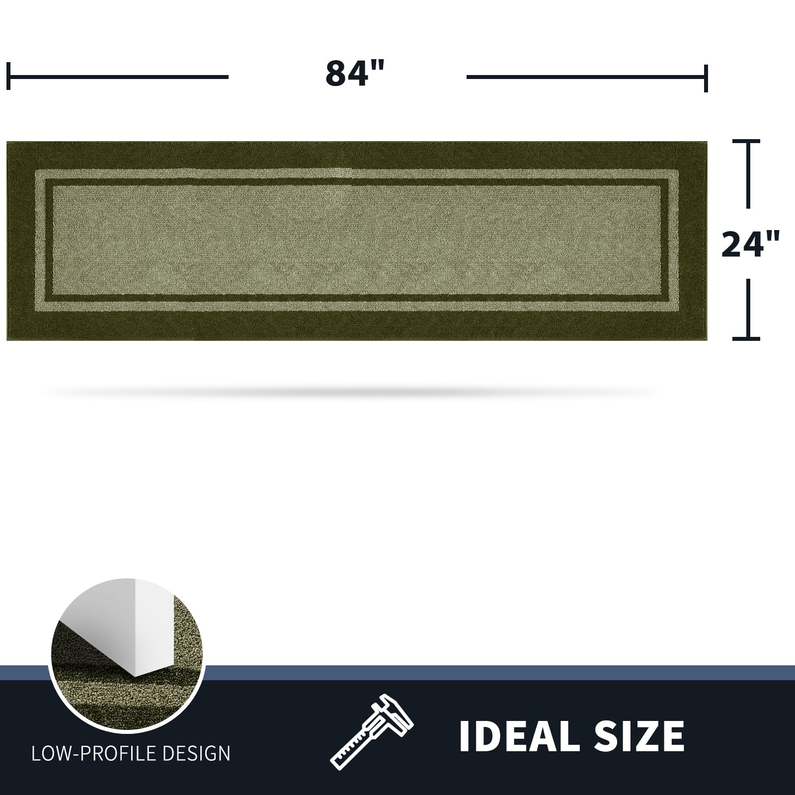 Machine Washable Bordered Dirt Trapper Door Mat