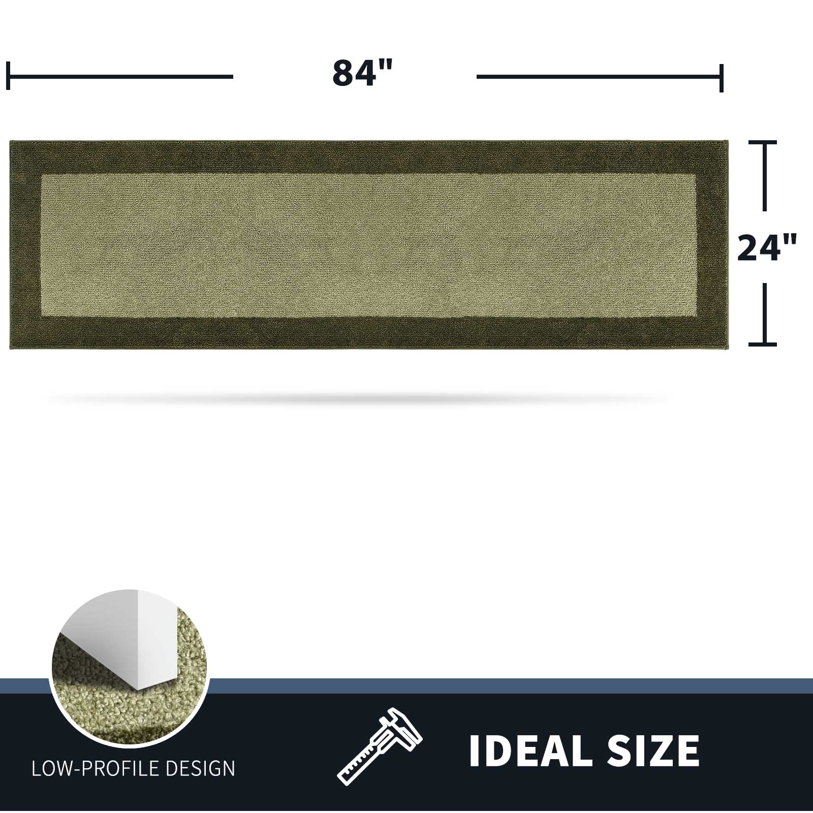 Machine Washable Bordered Dirt Trapper Door Mat