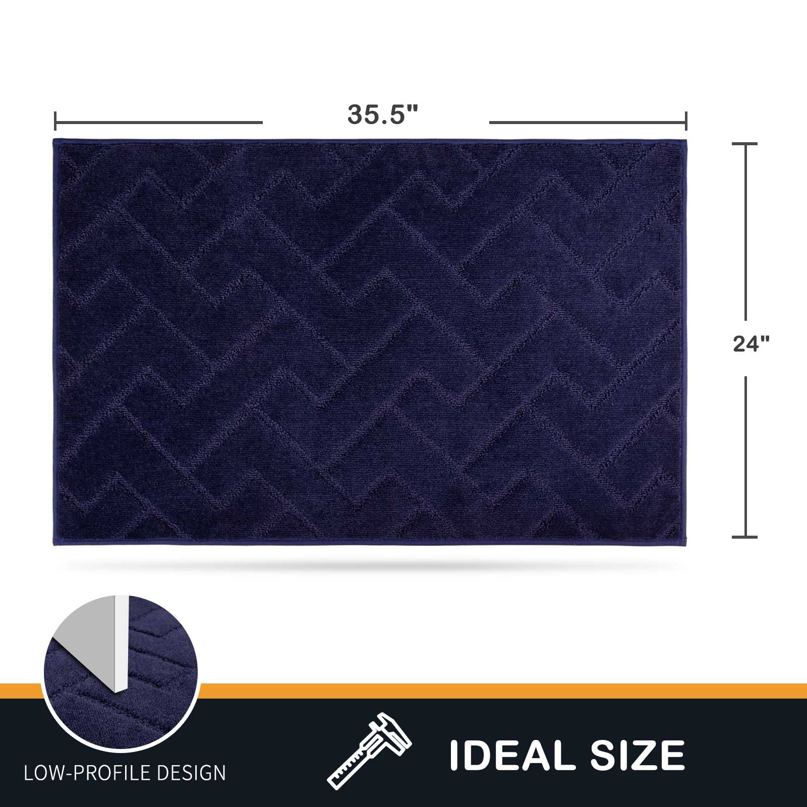 Machine Washable Chevron Dirt Trapper Door Mat