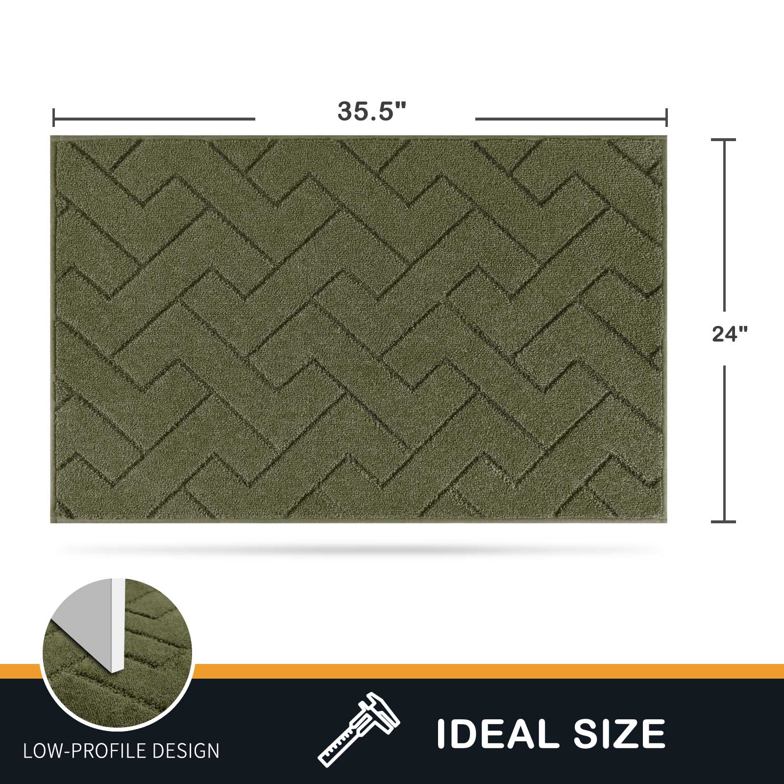 Machine Washable Chevron Dirt Trapper Door Mat