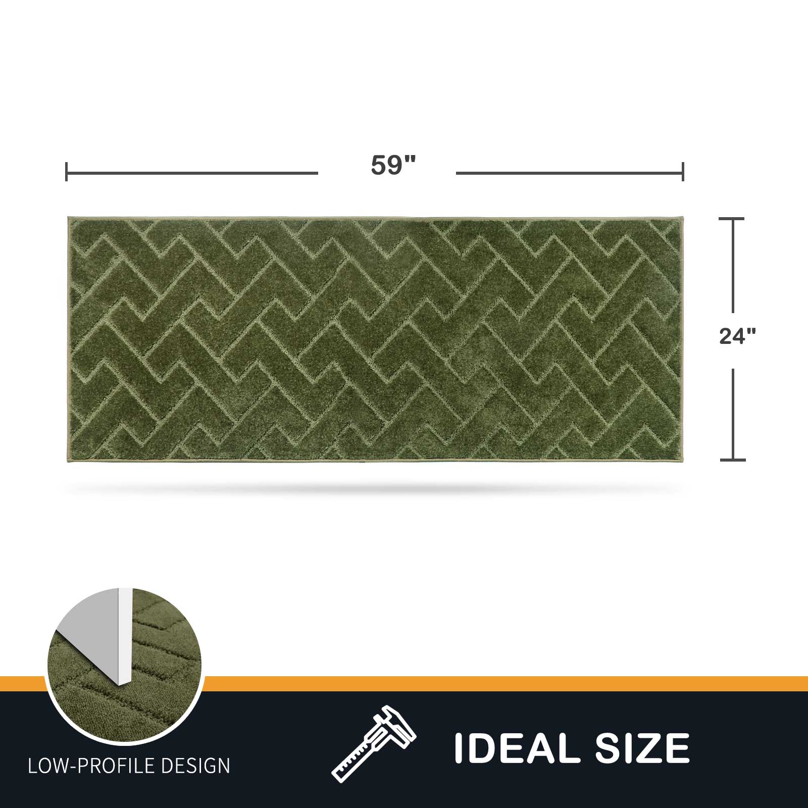 Machine Washable Chevron Dirt Trapper Door Mat