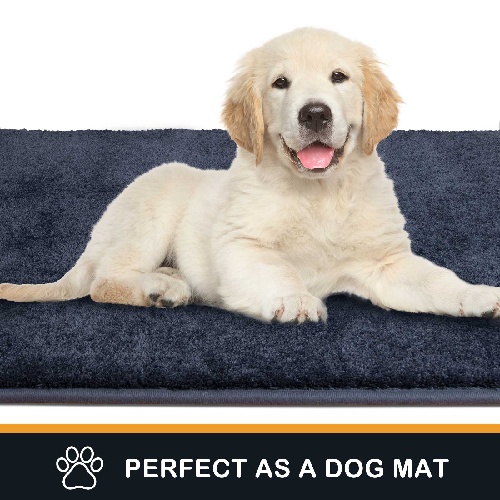 Machine Washable Solid Dirt Trapper Door Mat