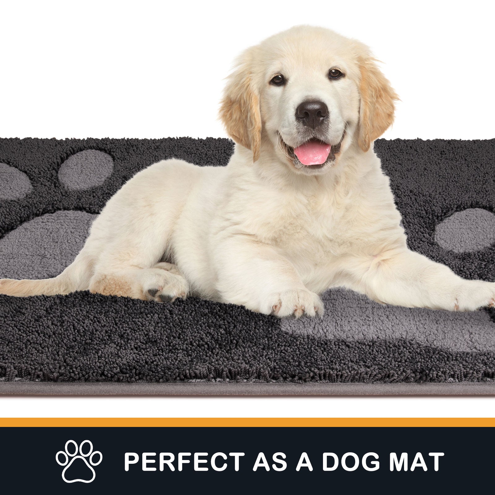 Machine Washable Paw Pattern Dirt Trapper Door Mat