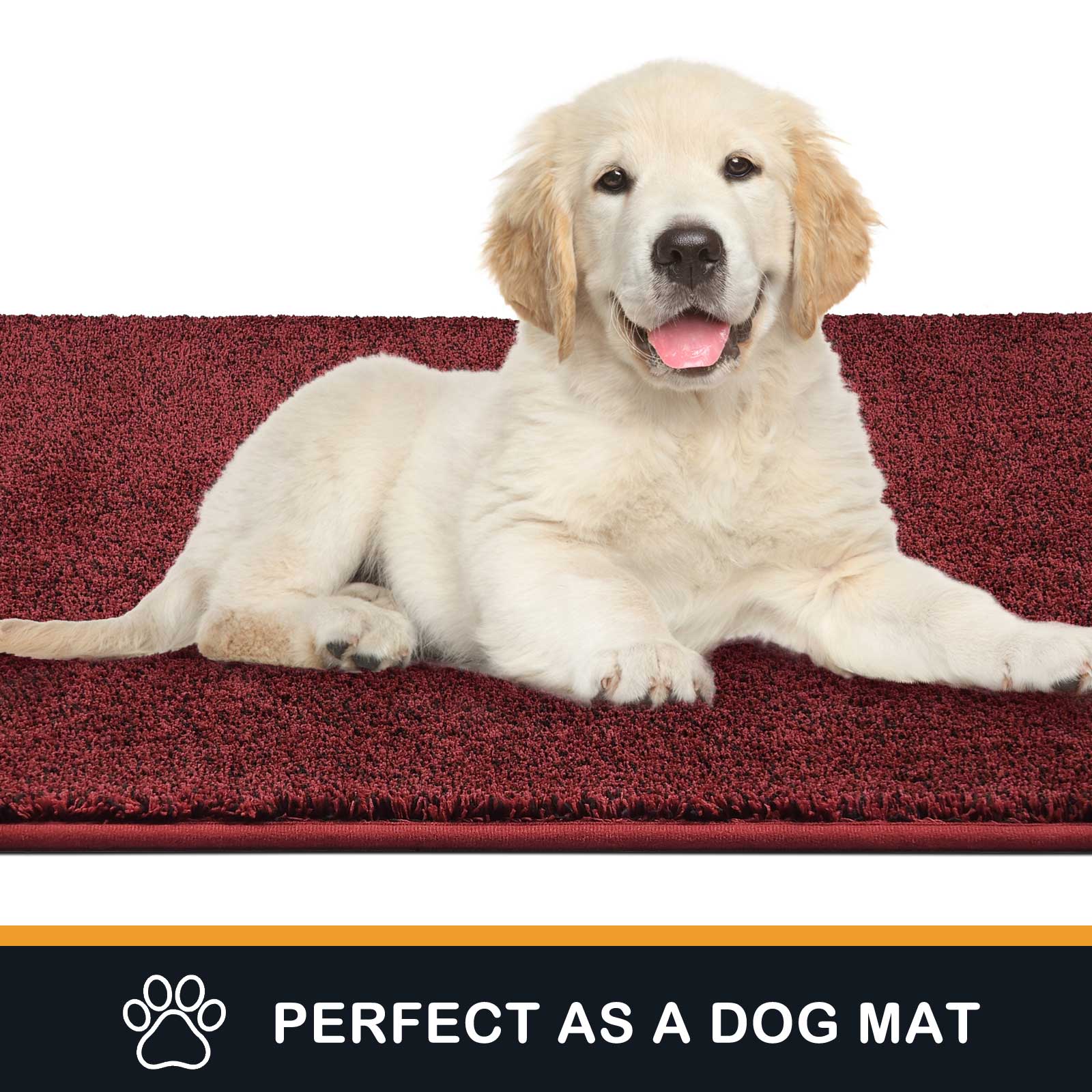 Machine Washable Solid Dirt Trapper Door Mat