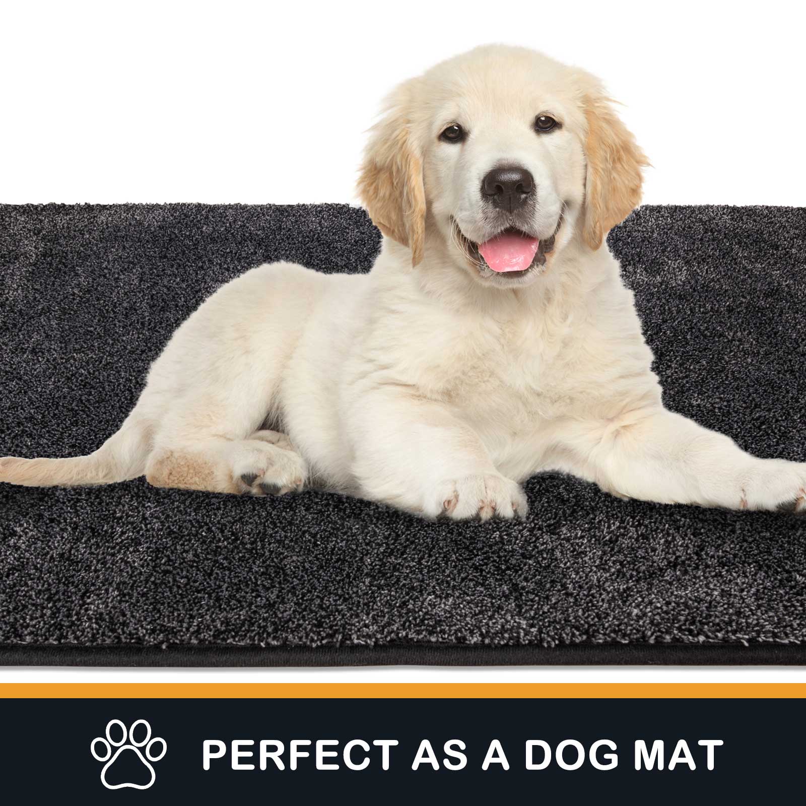 Machine Washable Solid Dirt Trapper Door Mat