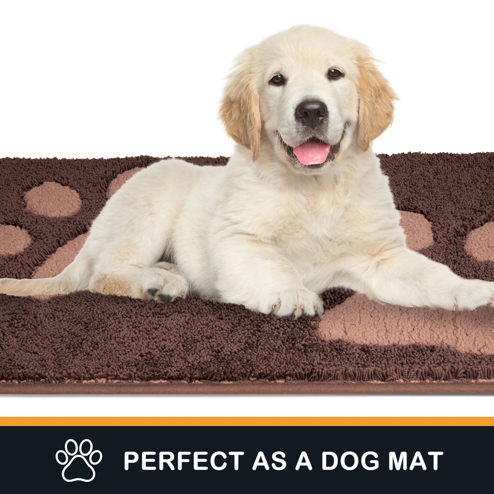 Machine Washable Paw Pattern Dirt Trapper Door Mat