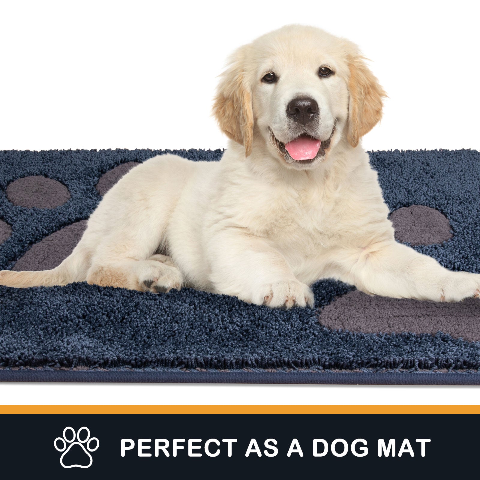 Machine Washable Paw Pattern Dirt Trapper Door Mat