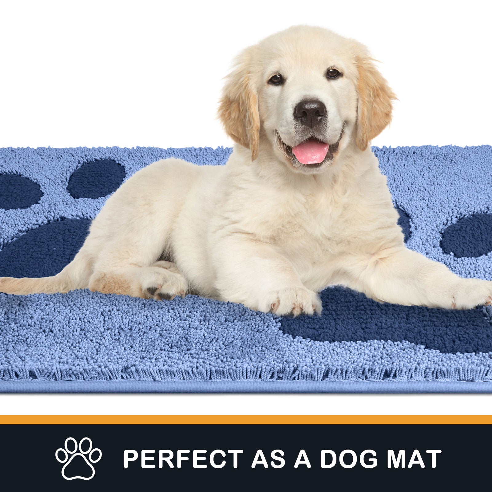 Machine Washable Paw Pattern Dirt Trapper Door Mat