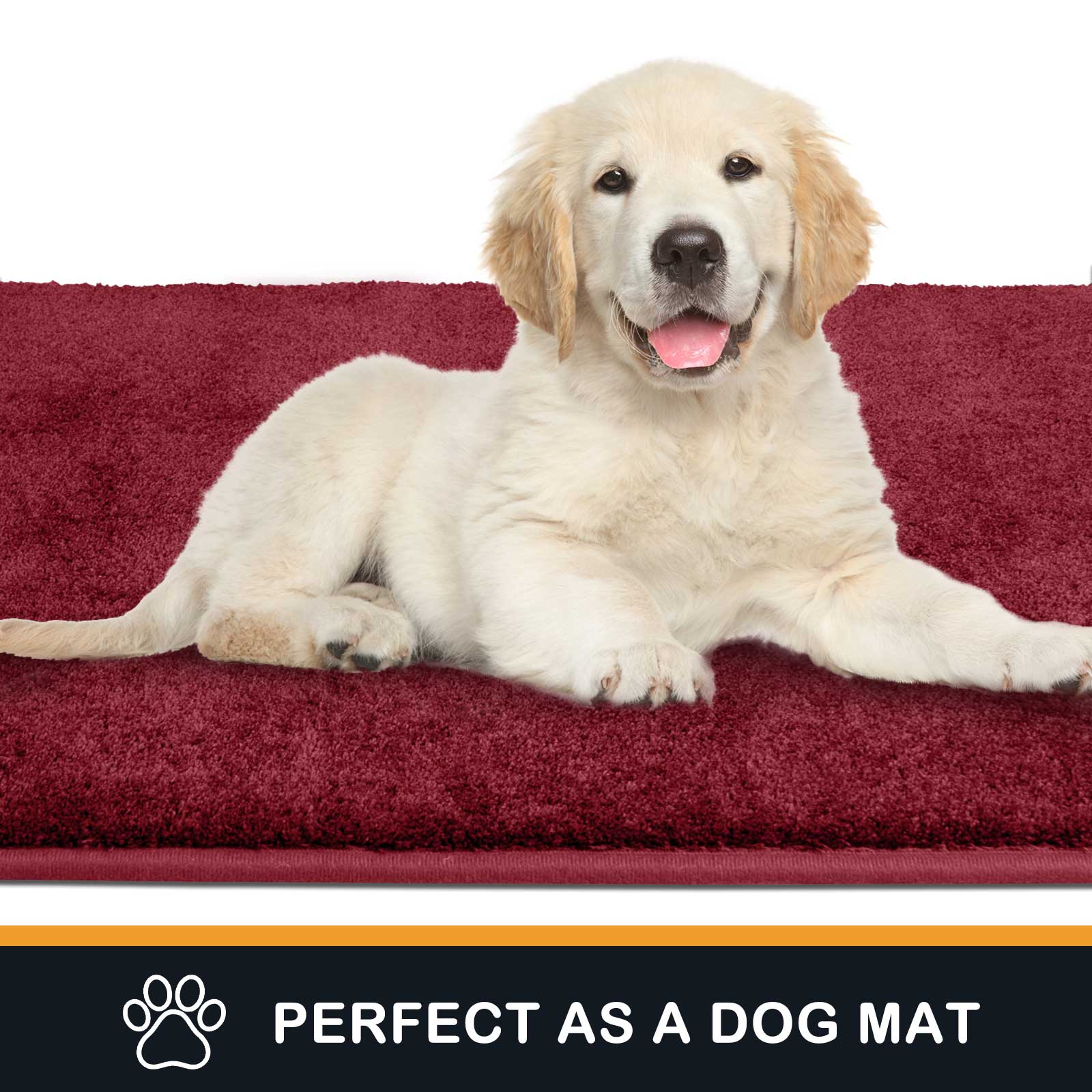 Machine Washable Solid Dirt Trapper Door Mat
