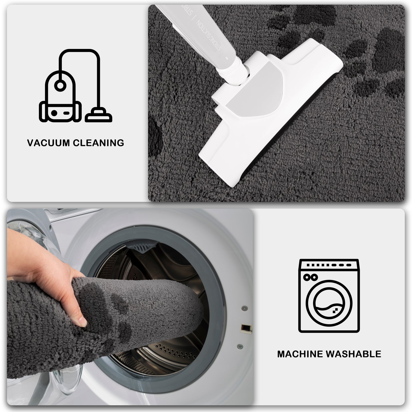 Machine Washable Paw Pattern Dirt Trapper Door Mat