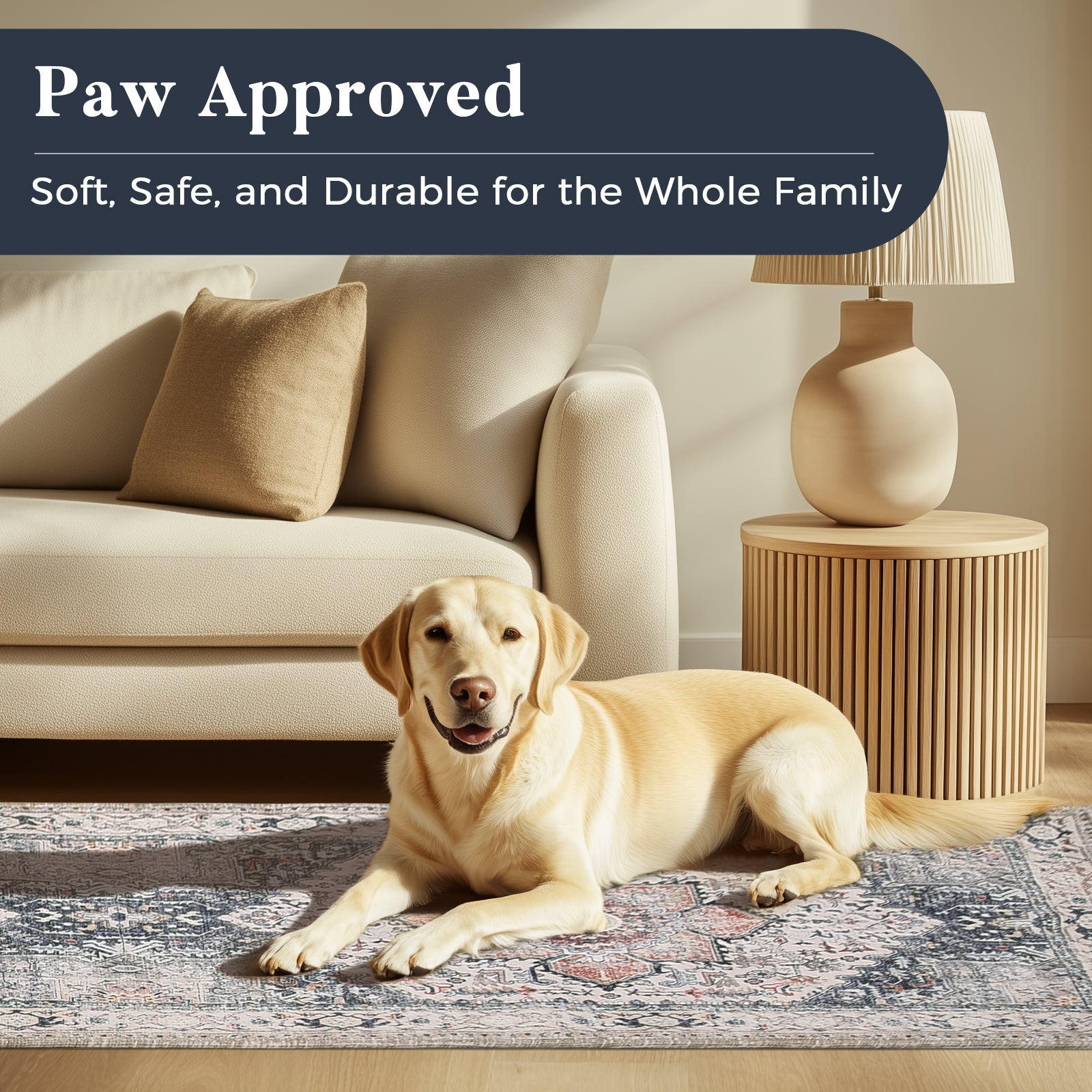 Machine Washable Farmhouse Boho Area Rug