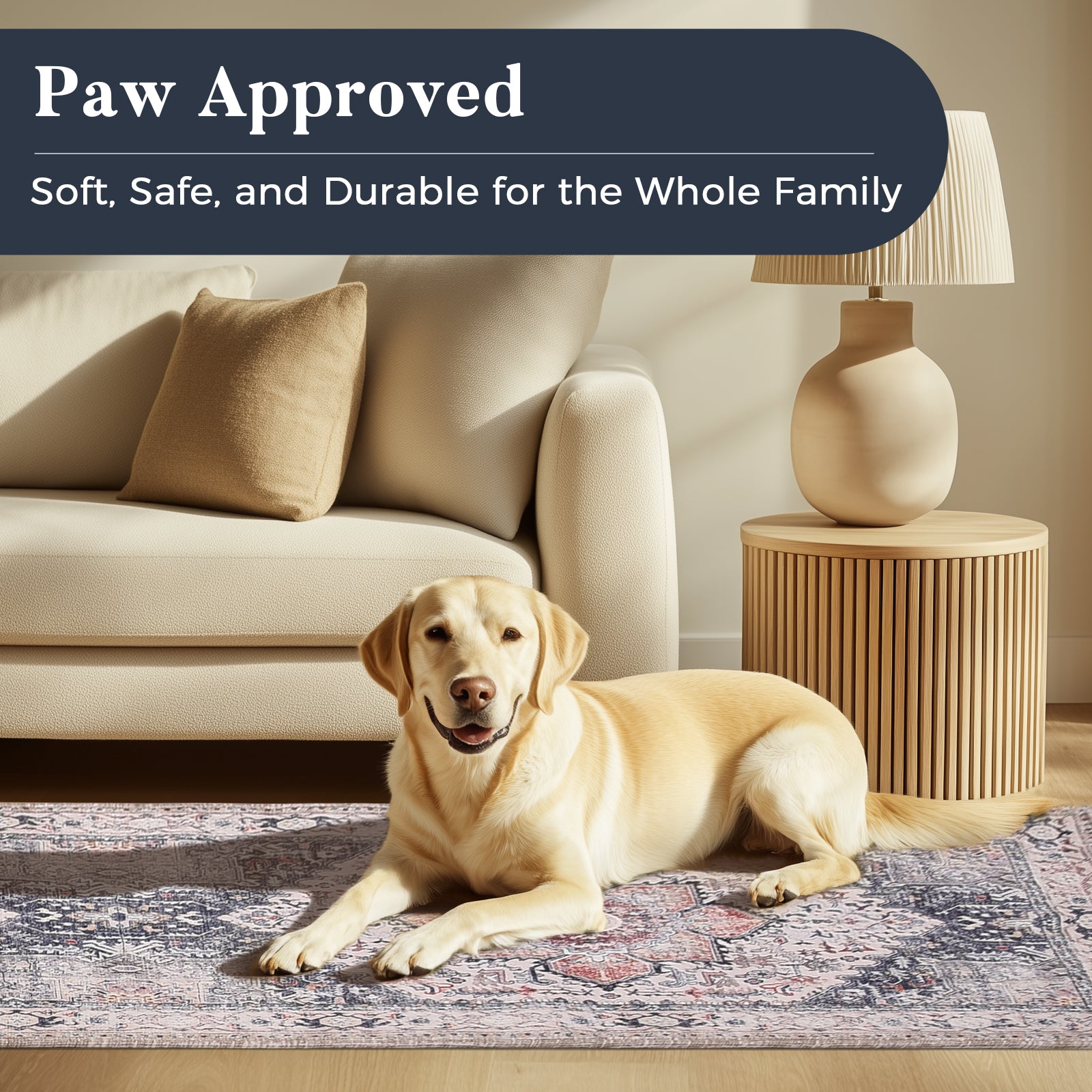 Machine Washable Farmhouse Boho Area Rug