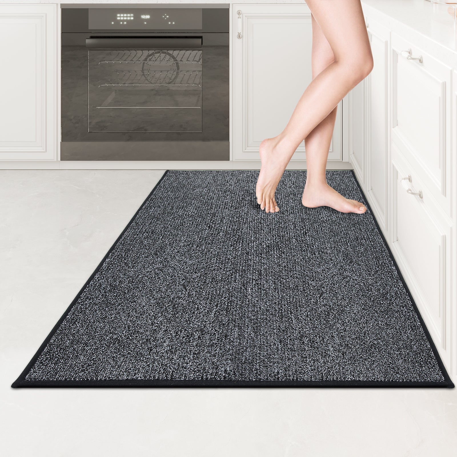Machine Washable Solid Kitchen Rug