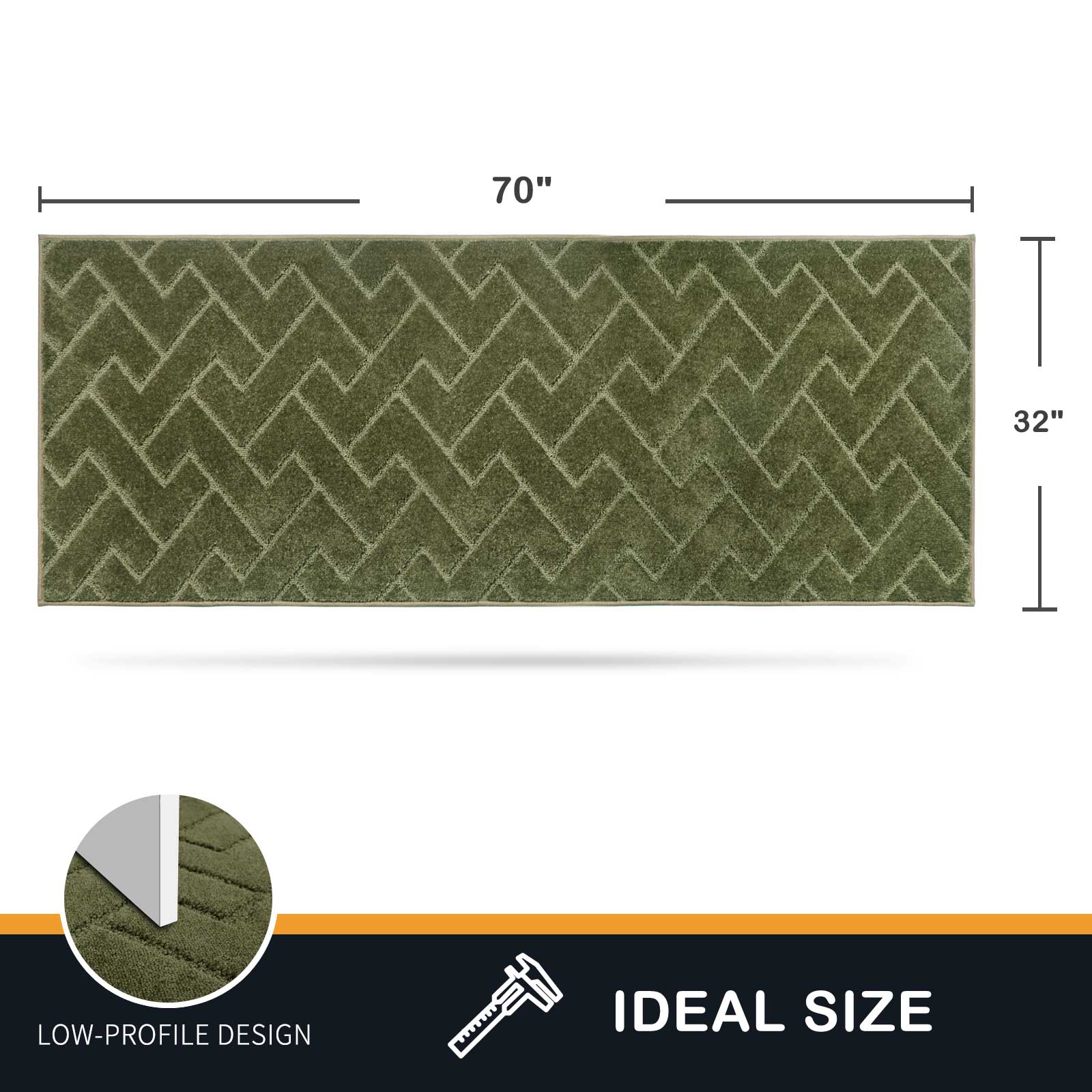 Machine Washable Chevron Dirt Trapper Door Mat