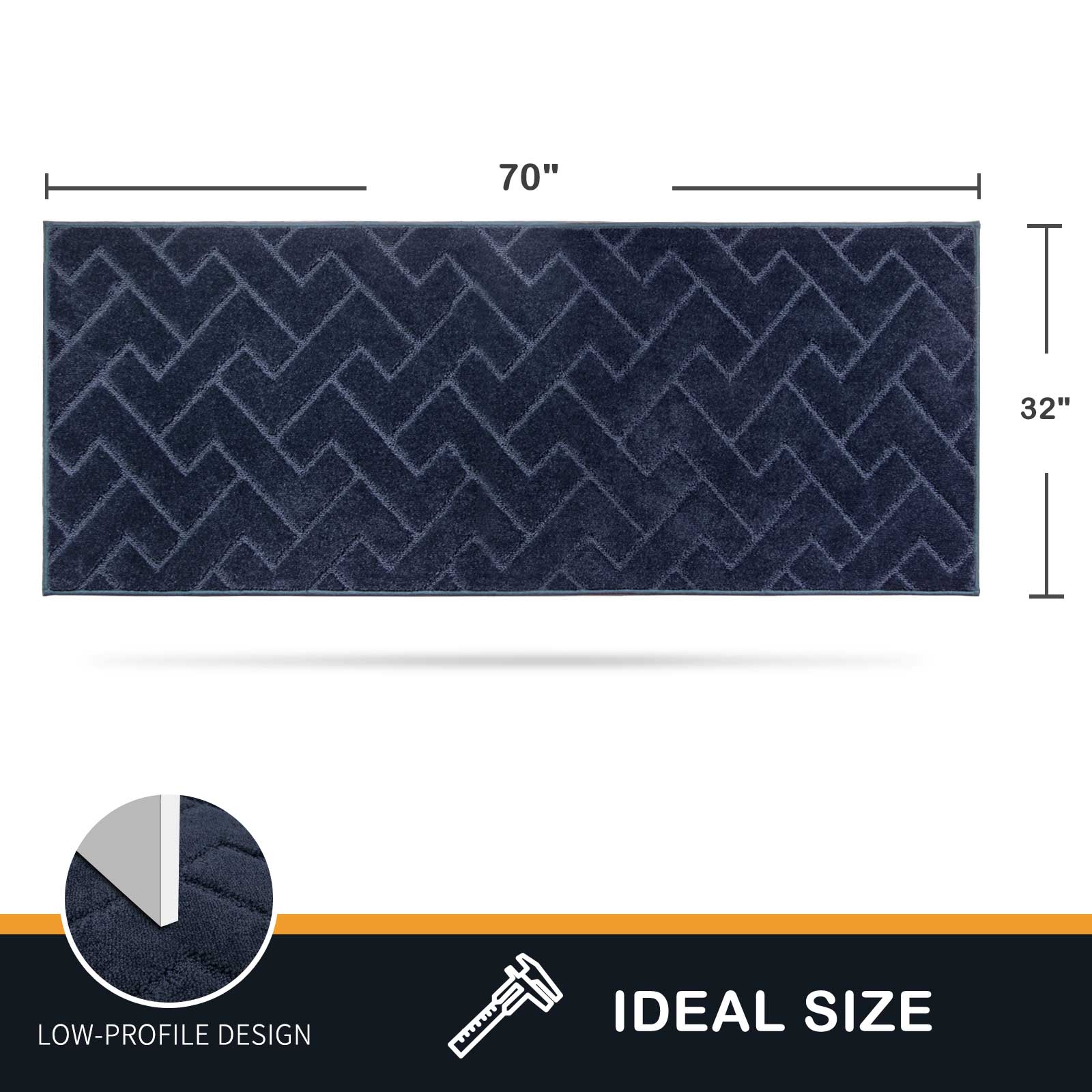 Machine Washable Chevron Dirt Trapper Door Mat