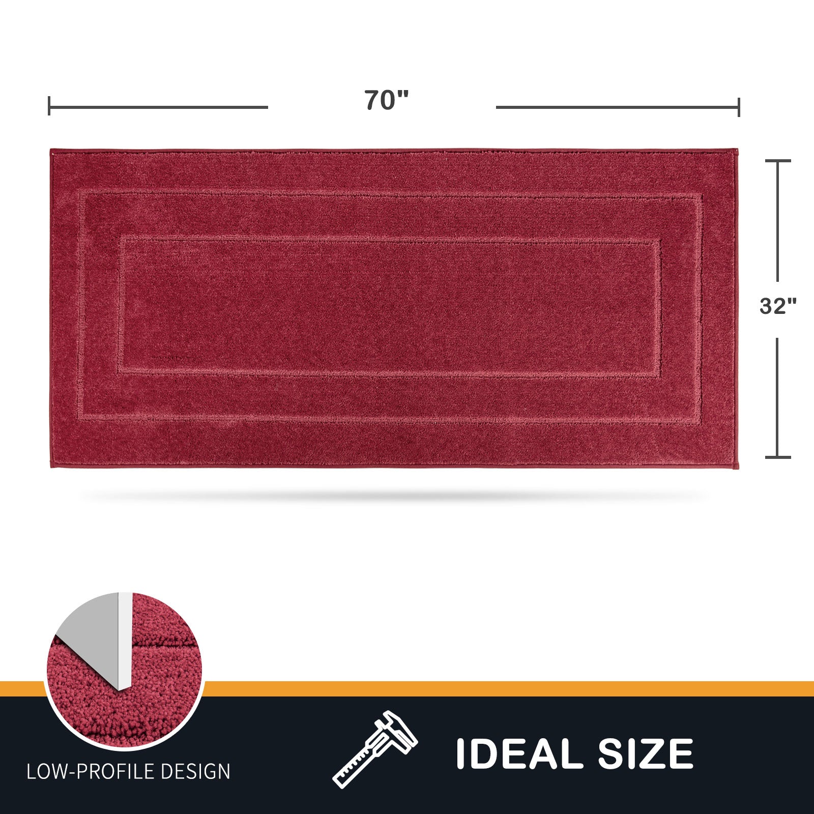 Machine Washable Bordered Dirt Trapper Door Mat
