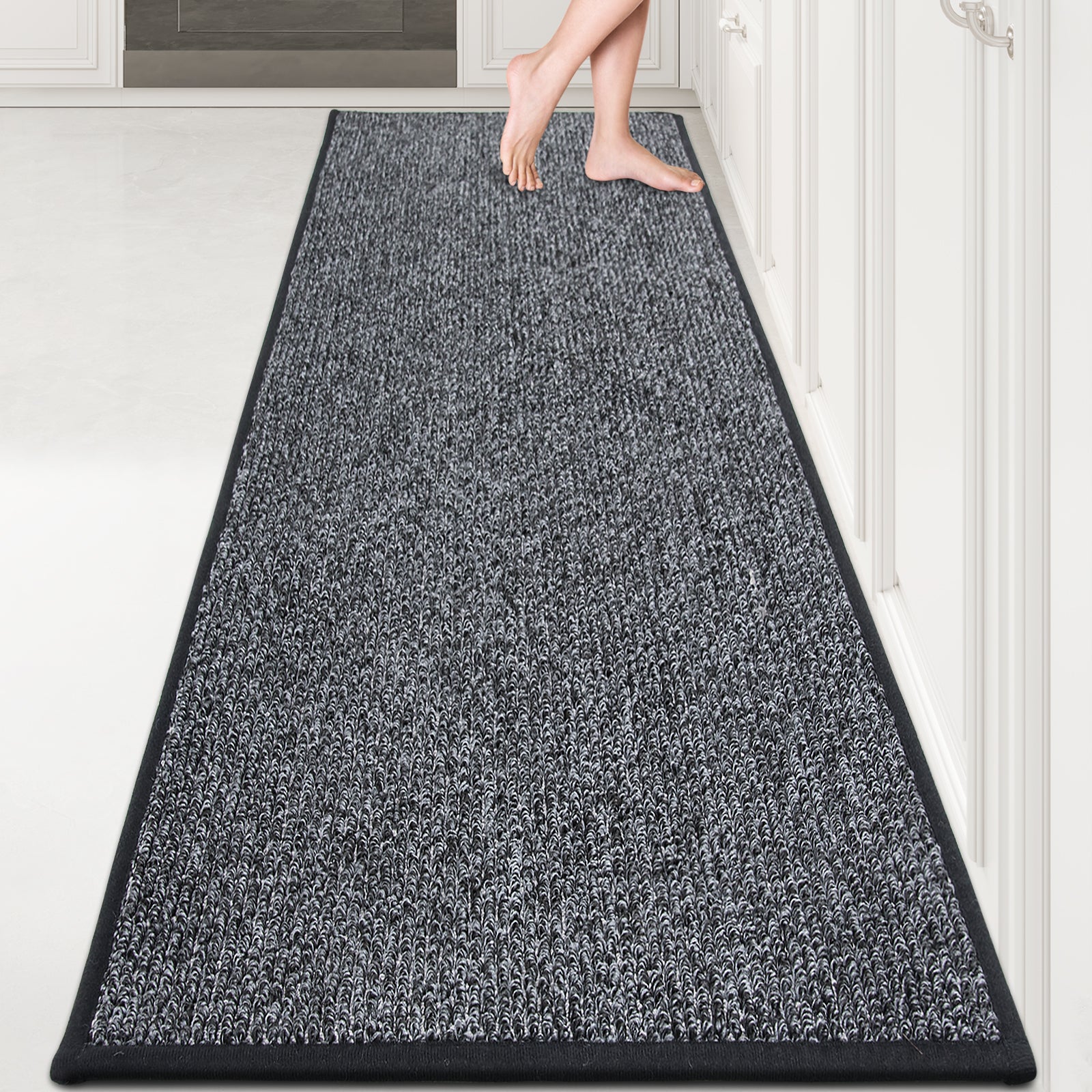 Machine Washable Solid Kitchen Rug