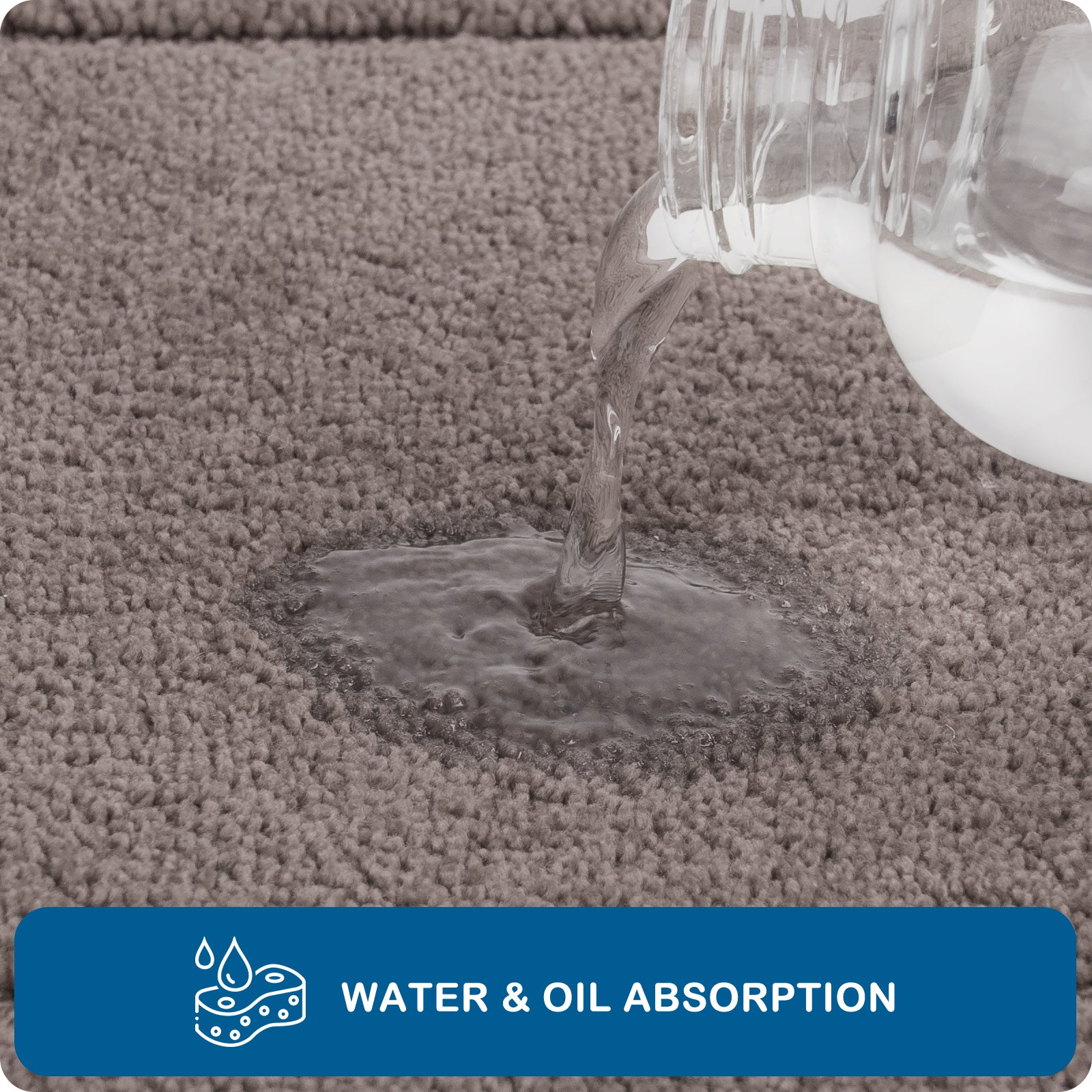 Machine Washable Bordered Kitchen Rug