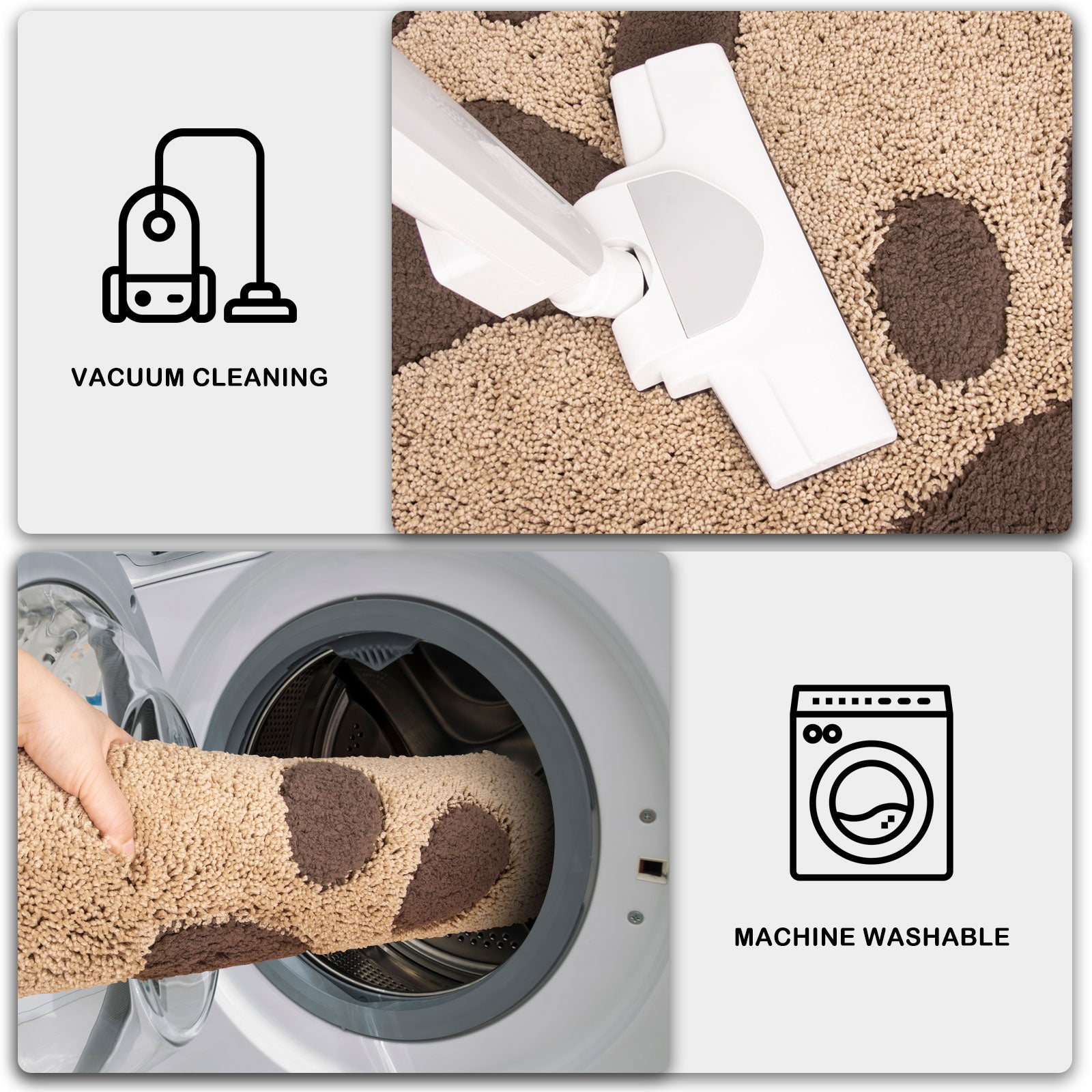 Machine Washable Paw Pattern Dirt Trapper Door Mat