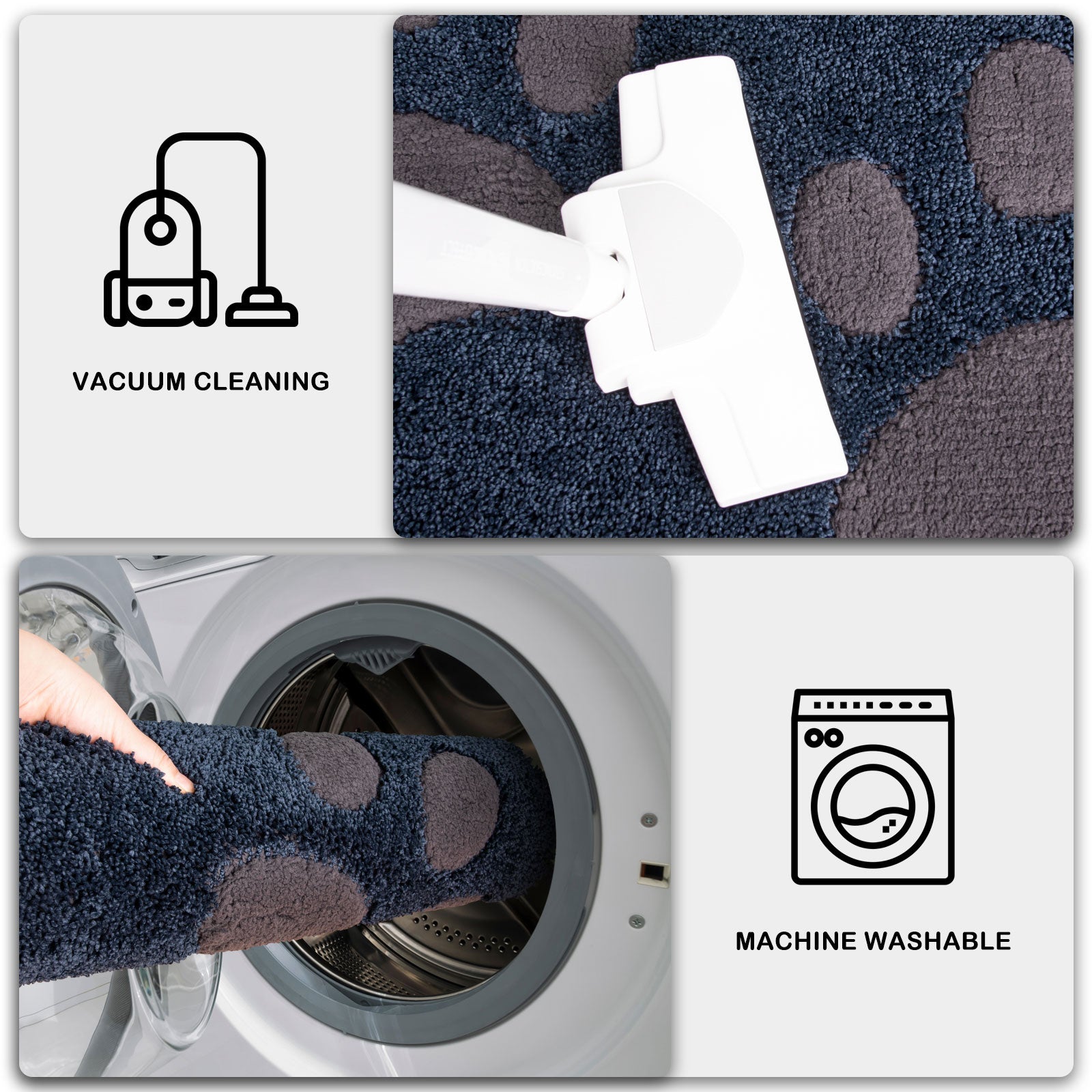 Machine Washable Paw Pattern Dirt Trapper Door Mat