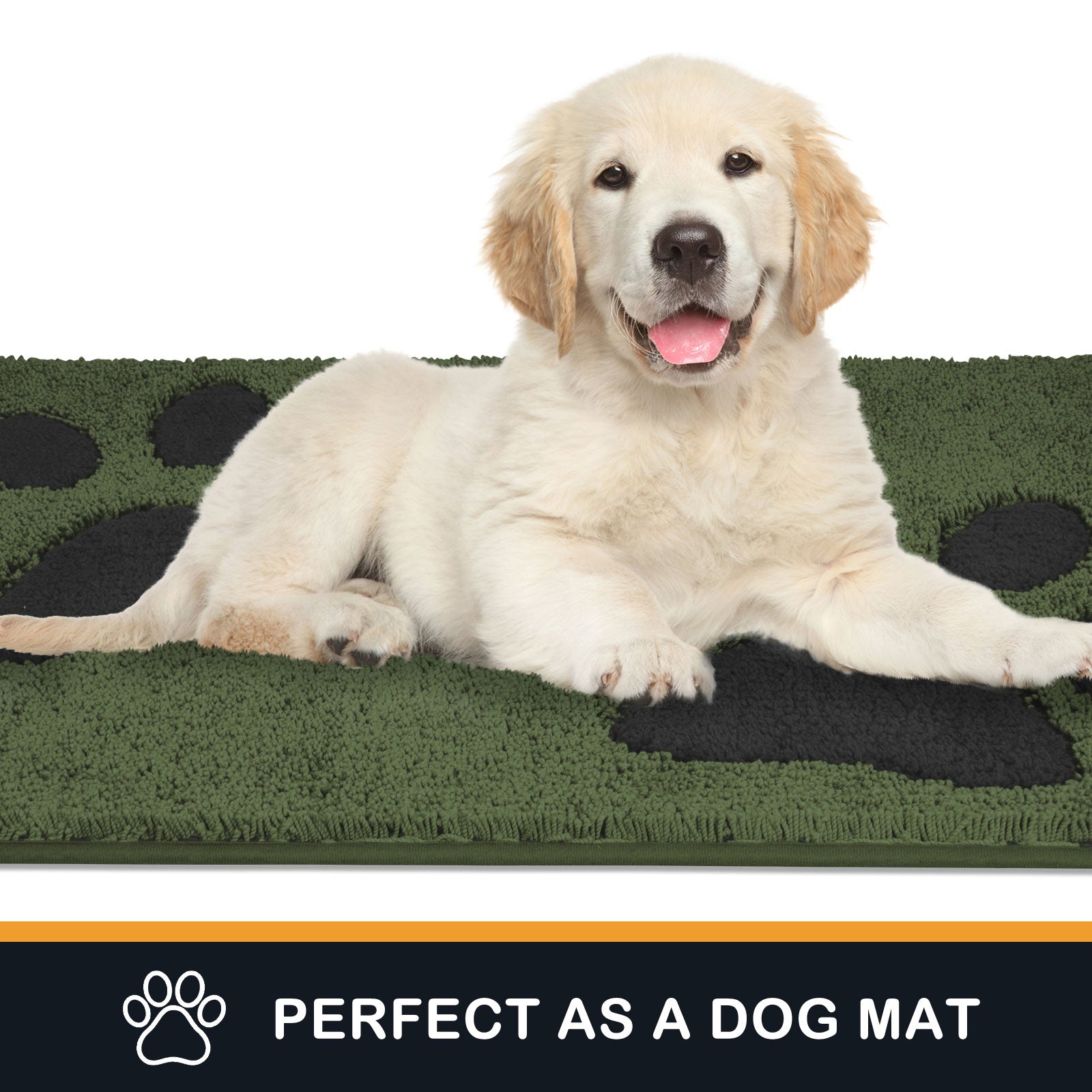 Machine Washable Paw Pattern Dirt Trapper Door Mat