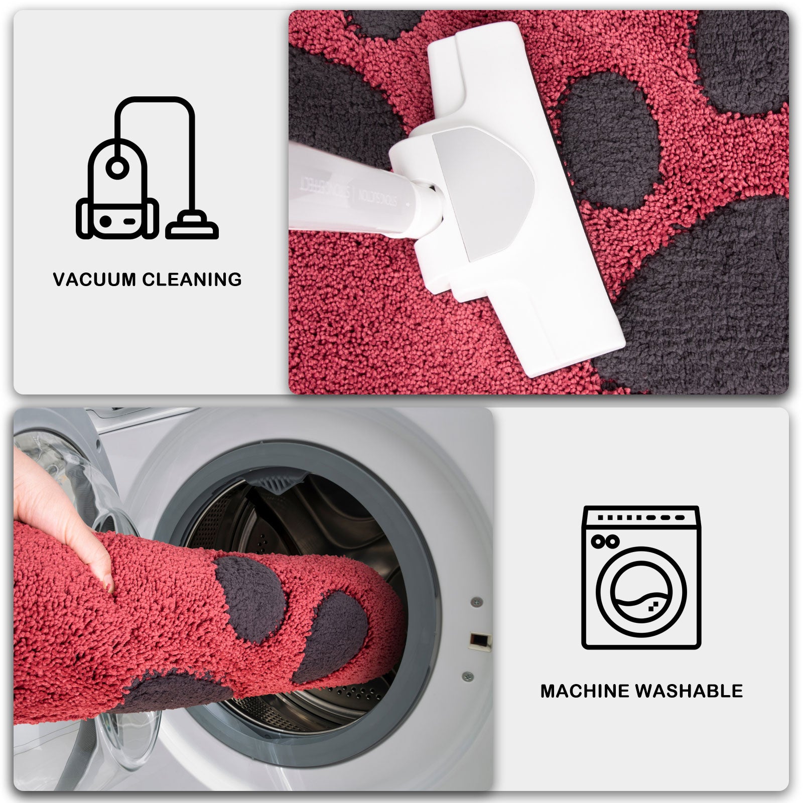 Machine Washable Paw Pattern Dirt Trapper Door Mat