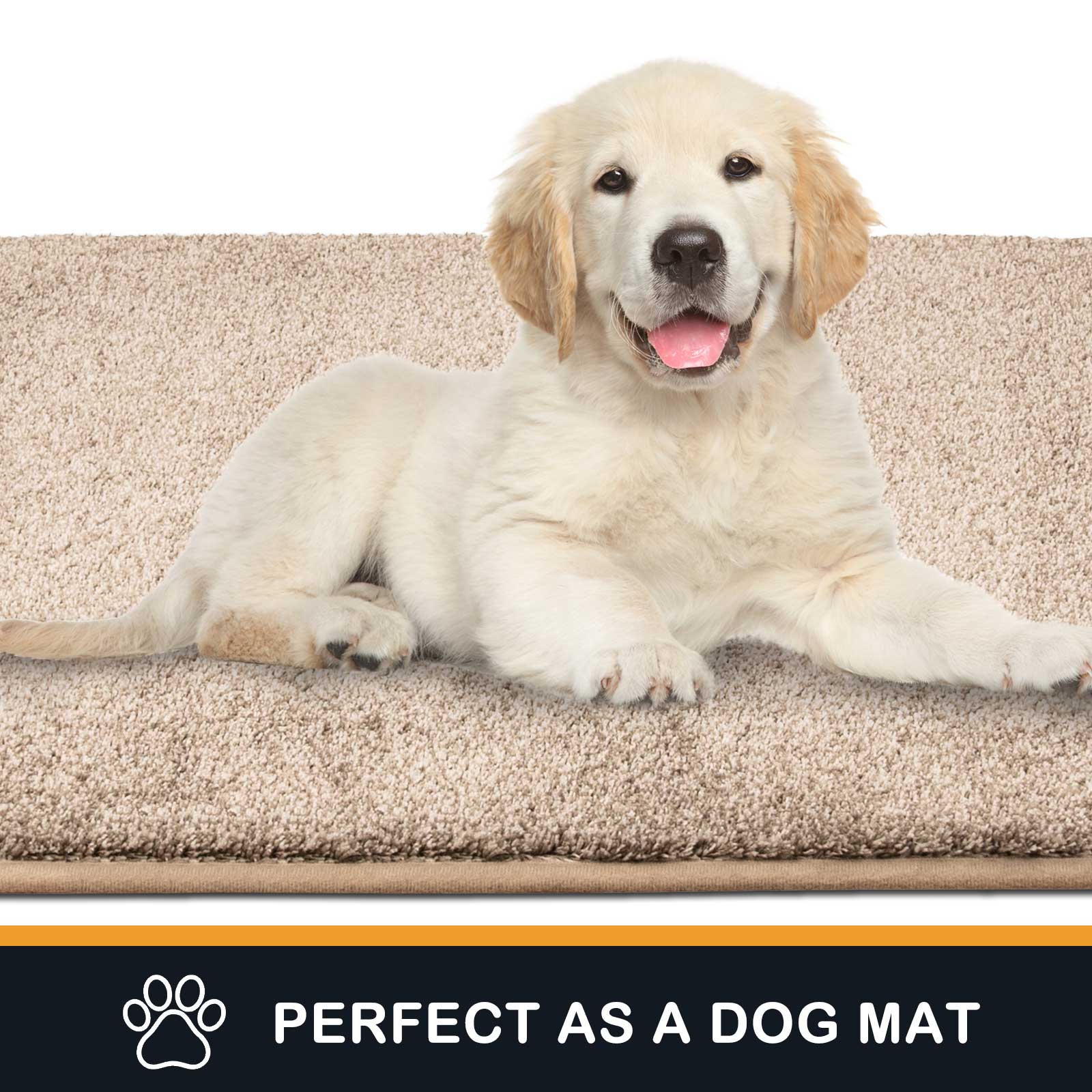 Machine Washable Solid Dirt Trapper Door Mat