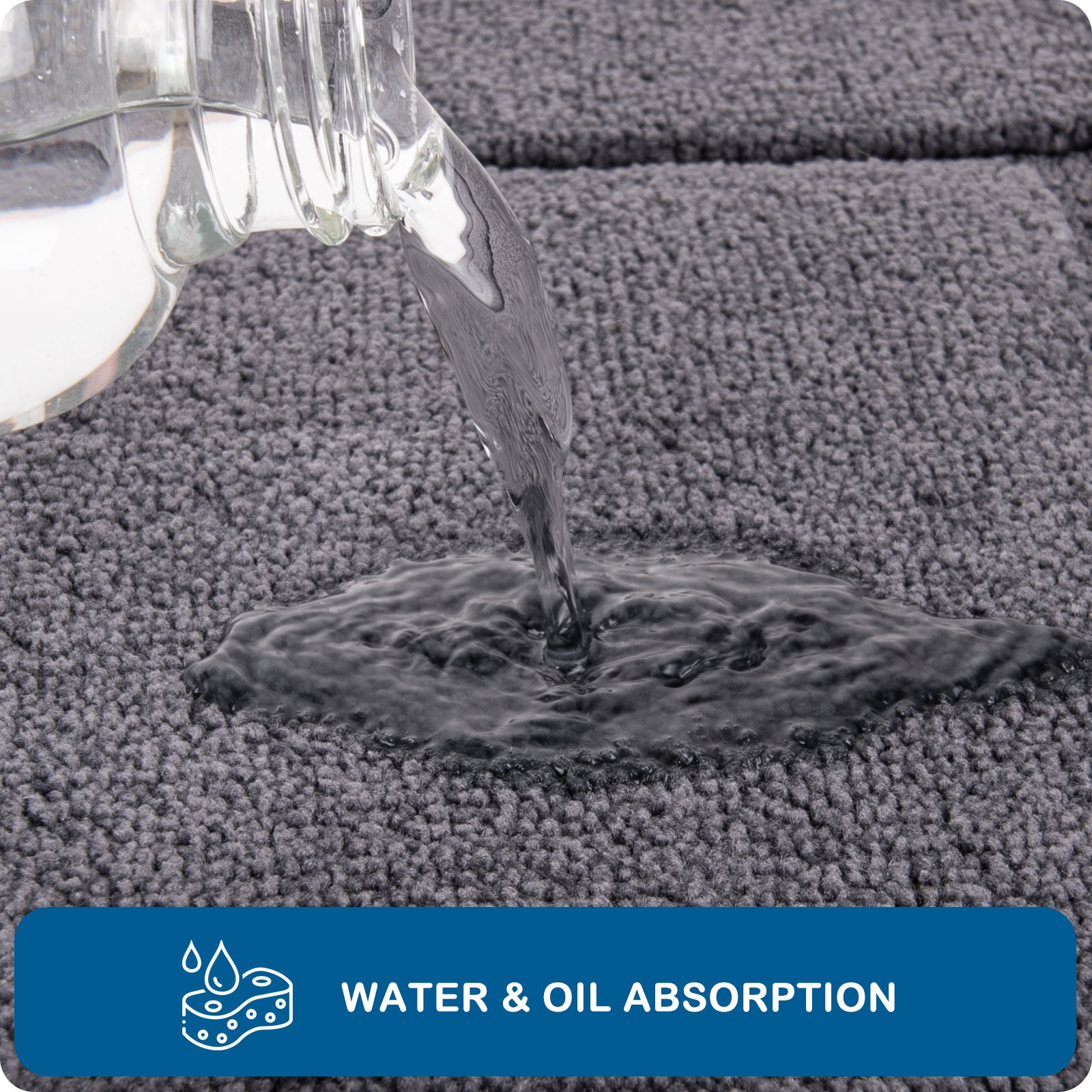 Machine Washable Bordered Kitchen Rug