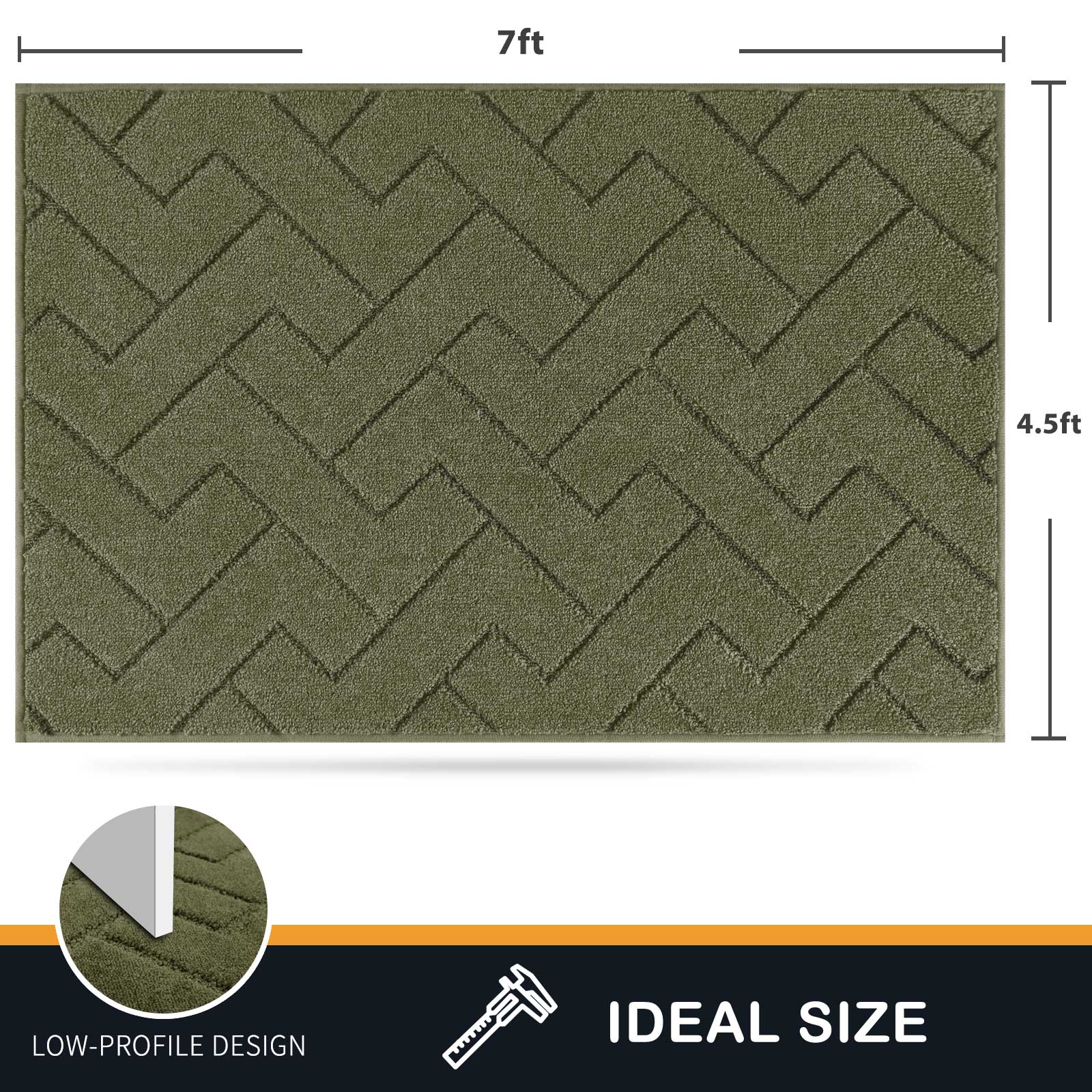 Machine Washable Chevron Dirt Trapper Door Mat