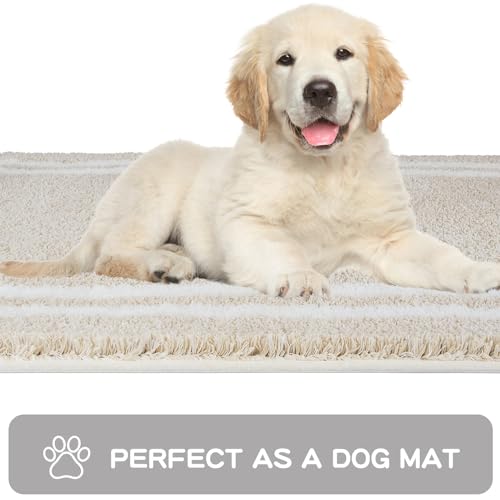 Machine Washable Striped Super Absorbent Bath Rug