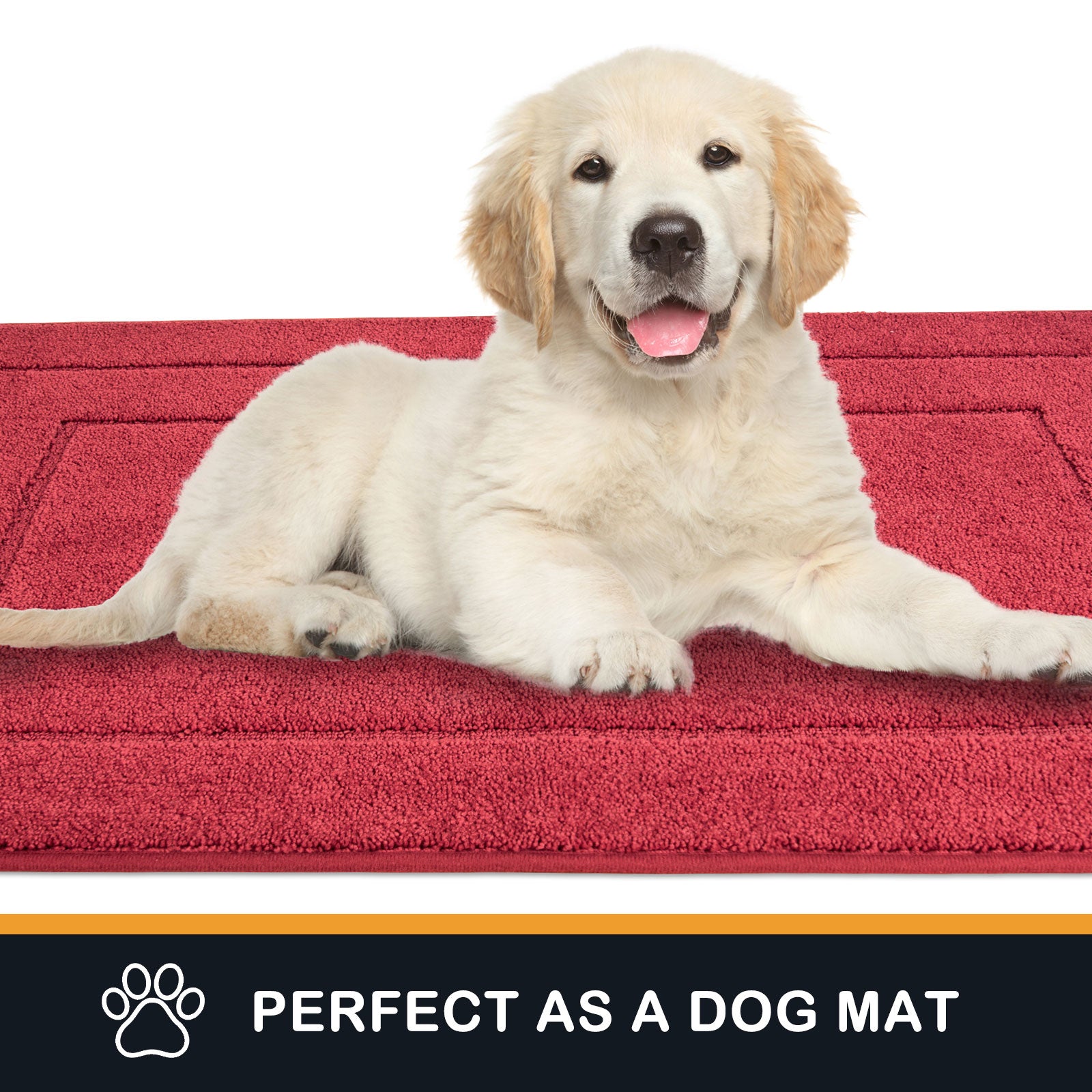 Machine Washable Bordered Dirt Trapper Door Mat