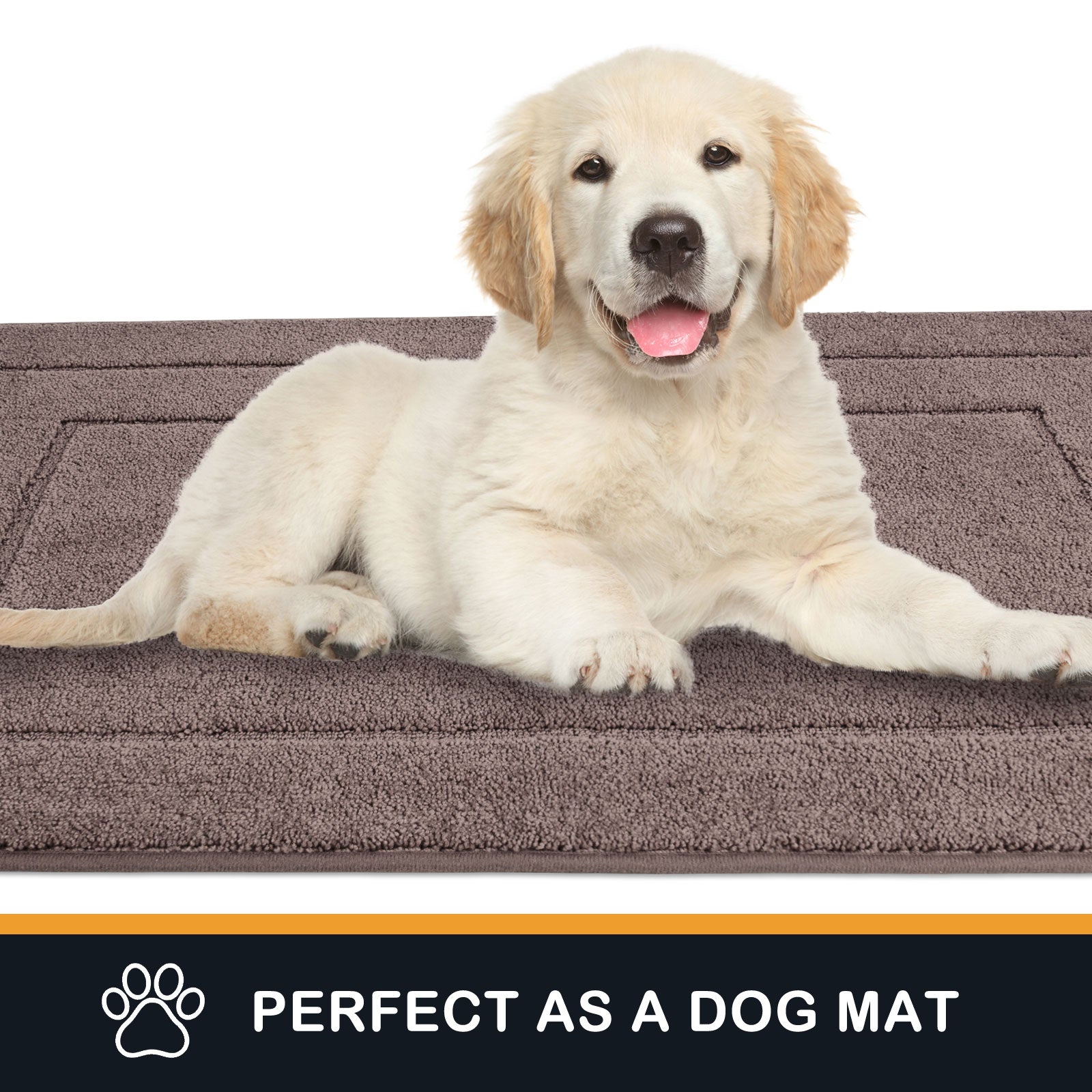Machine Washable Bordered Dirt Trapper Door Mat