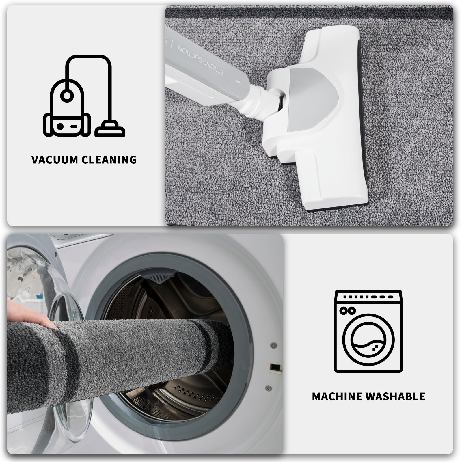 Machine Washable Bordered Dirt Trapper Door Mat